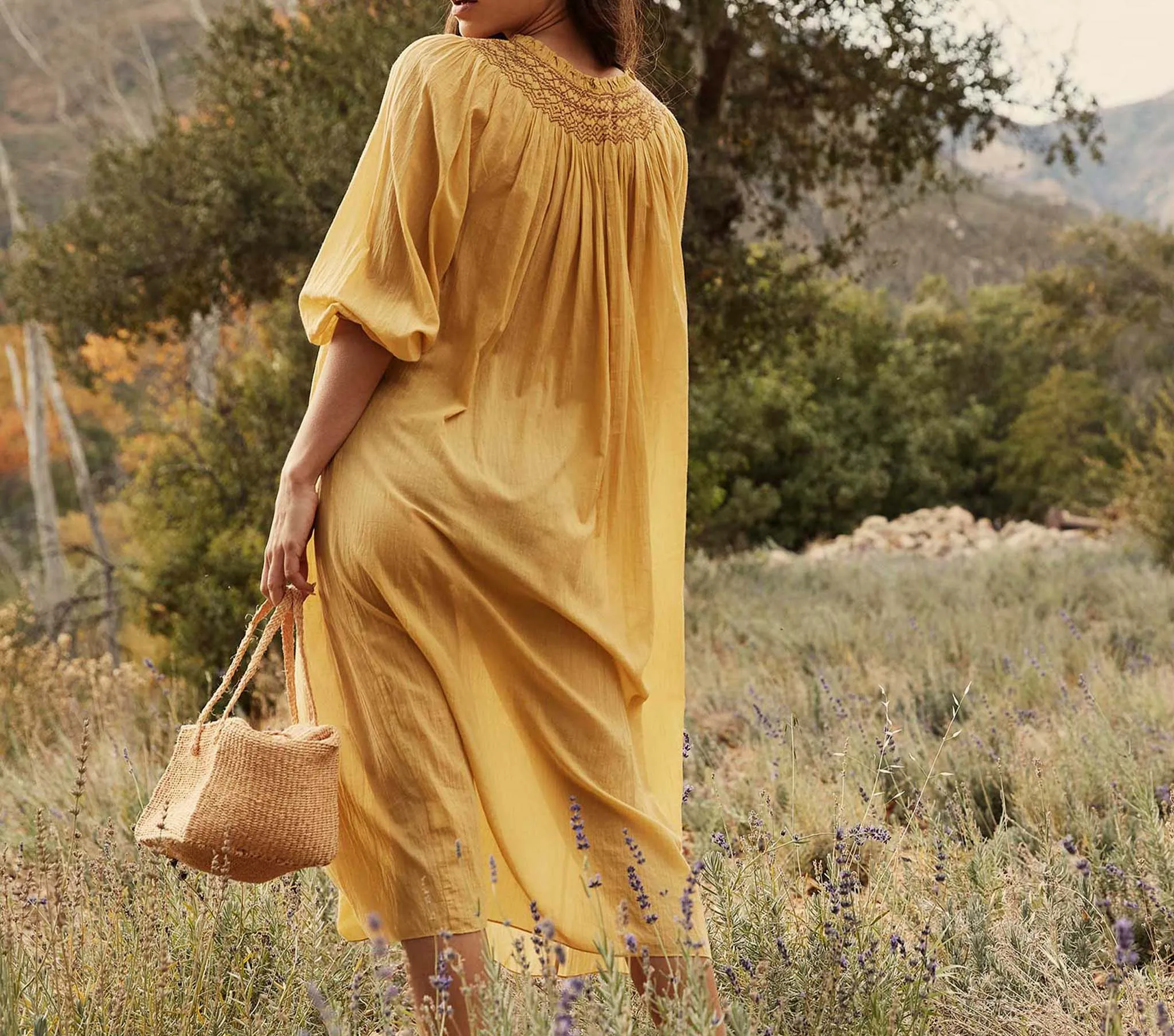HMD -- ORCHID NIGHTGOWN -- WHEAT sold by Doen product image thumbnail 2