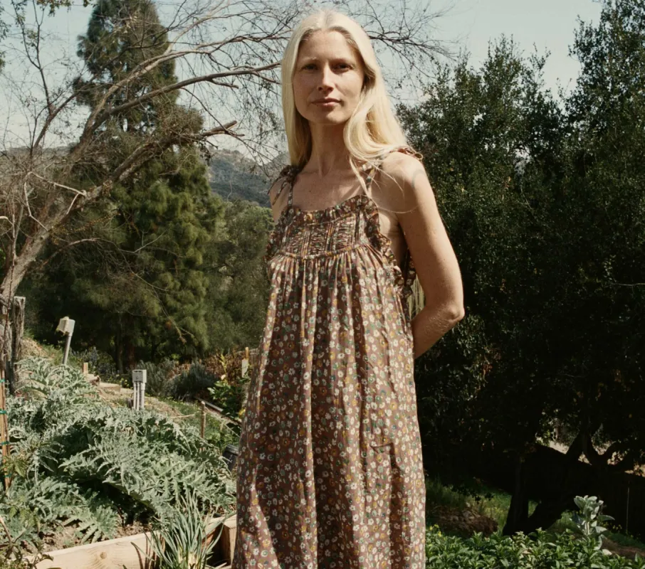 HMD -- PLUMOSA DRESS -- BISTRE TASHA GARDEN sold by Doen