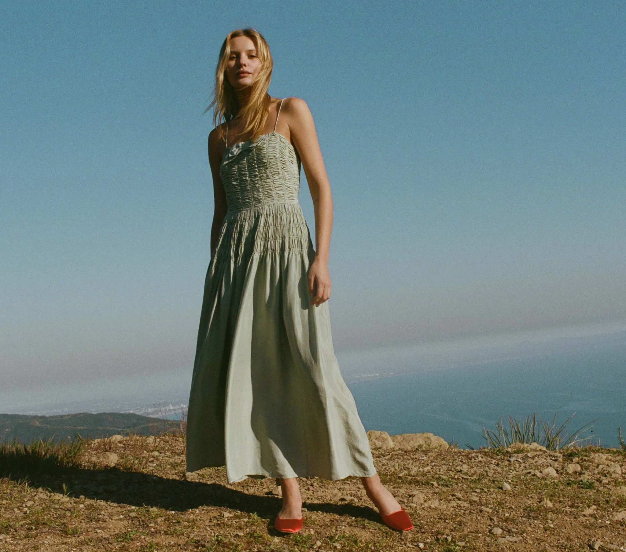 HMD -- AMBROSIA DRESS -- AQUAMARINE sold by Doen product image thumbnail 3