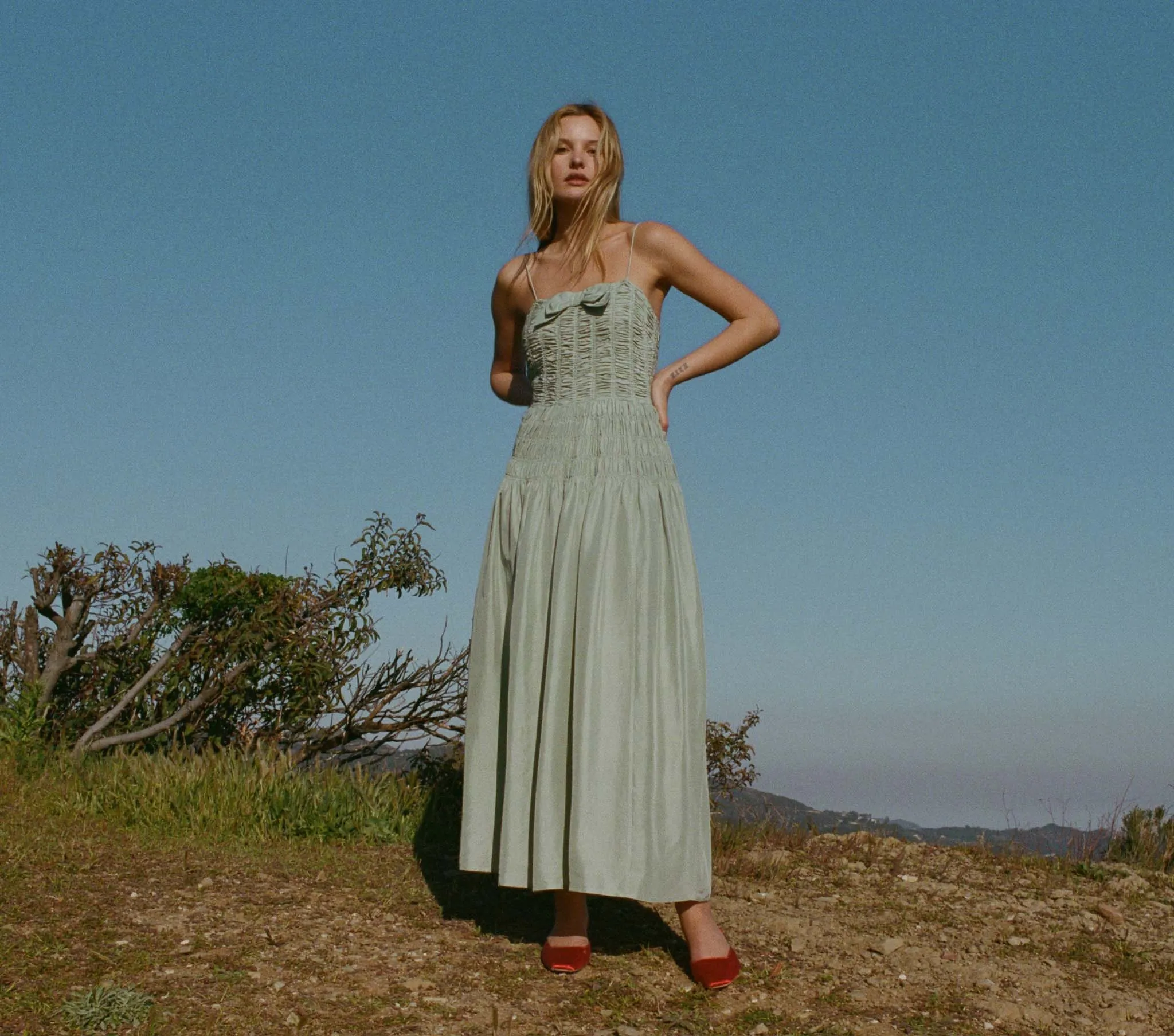 HMD -- AMBROSIA DRESS -- AQUAMARINE sold by Doen product image thumbnail 4