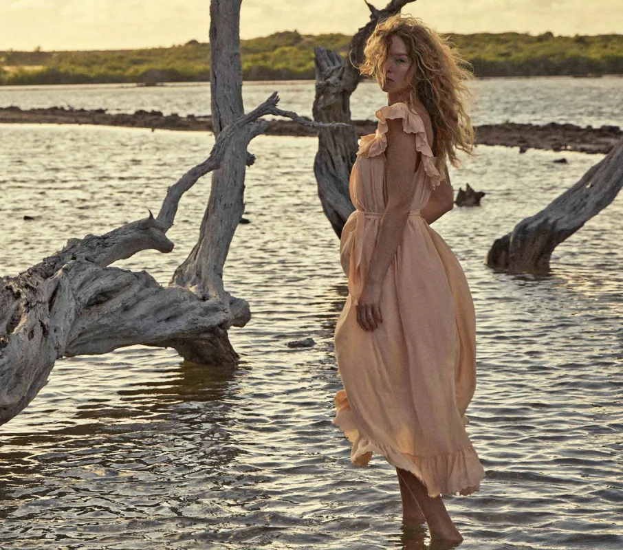 HMD -- SYCAMORE DRESS -- SUNLIT CORAL made by Doen