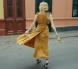 HMD -- SAVANNAH DRESS -- GOLDEN HOUR sold by Doen