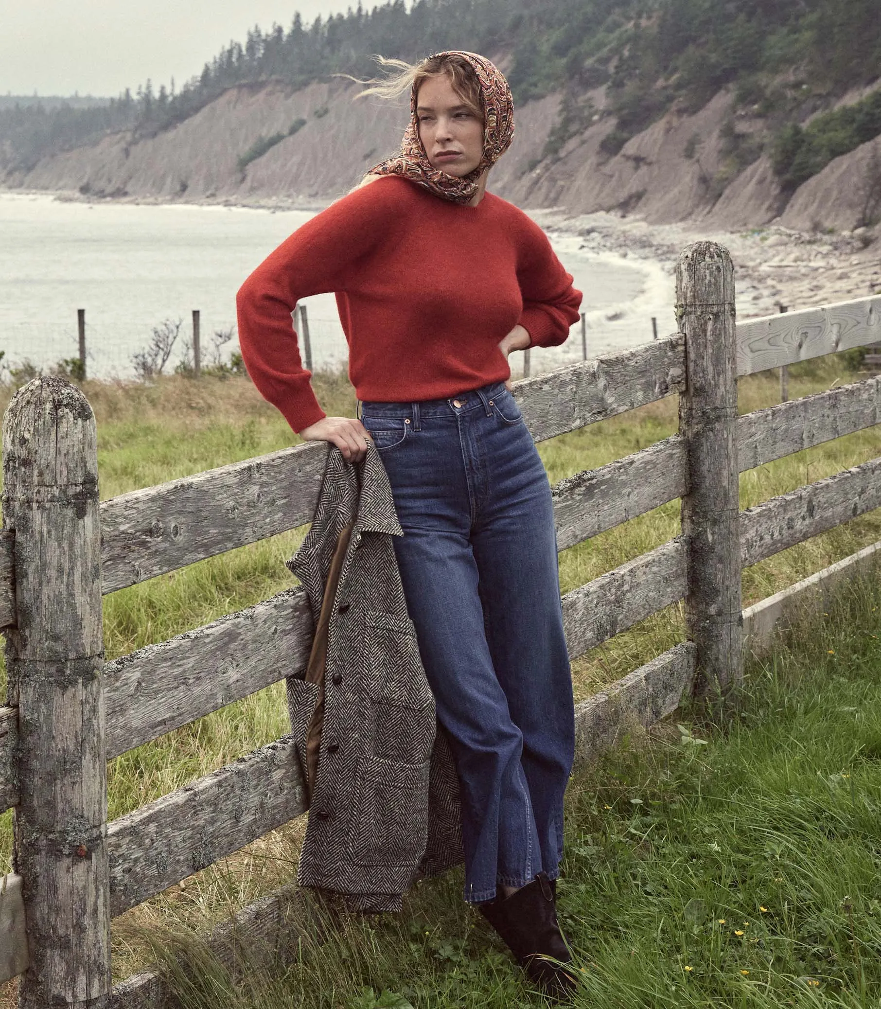 MARSENA SWEATER -- CERISE sold by Doen