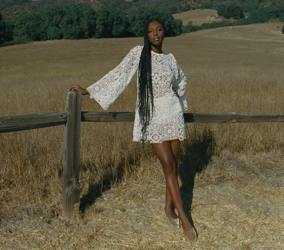 HMD -- MARTA DRESS -- SEA SALT sold by Doen