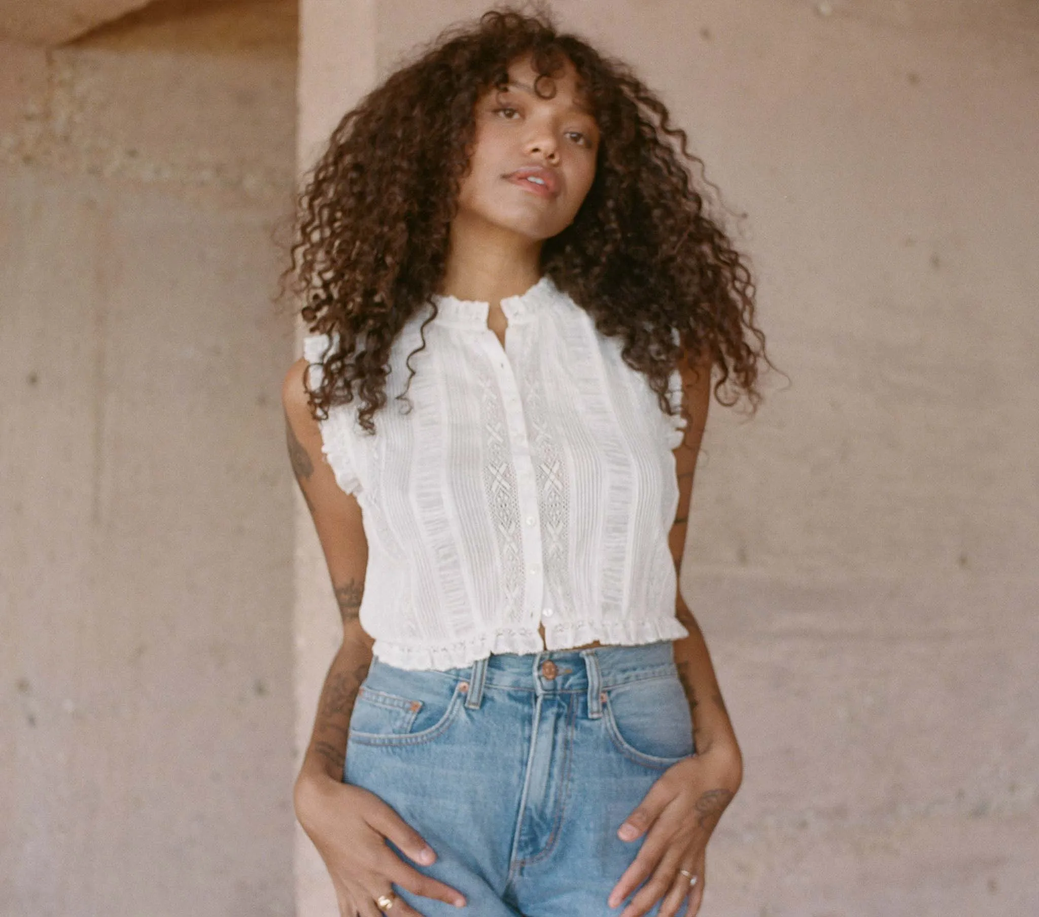 HALLIE TOP -- SALT sold by Doen product image thumbnail 4