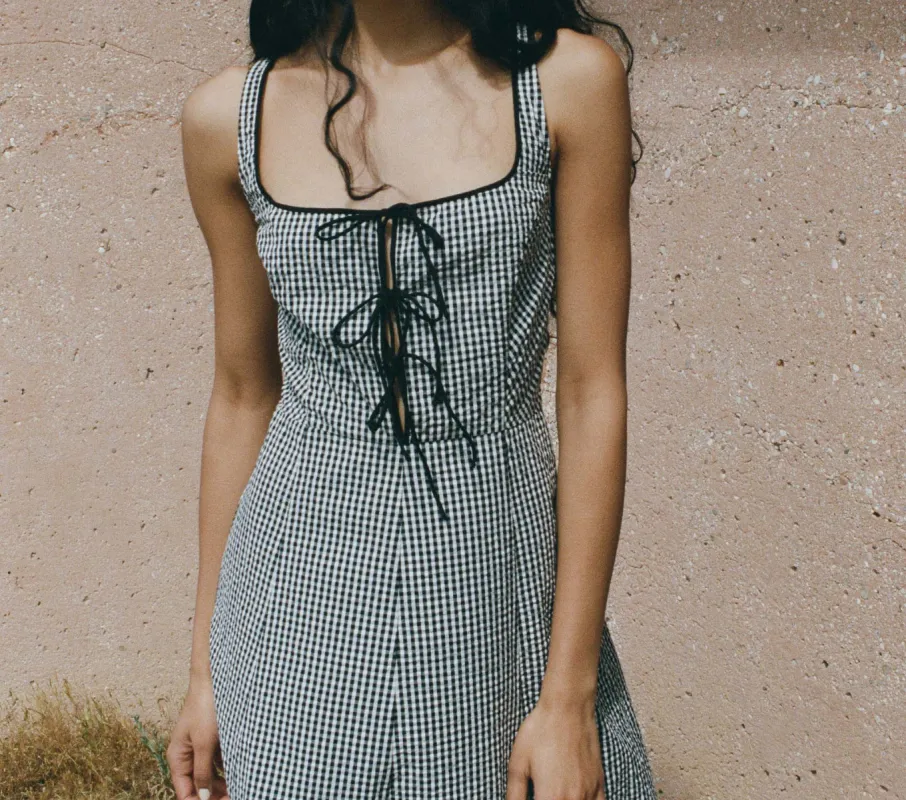 HMD -- DELANEY DRESS -- LA MADDALENA GINGHAM made by Doen