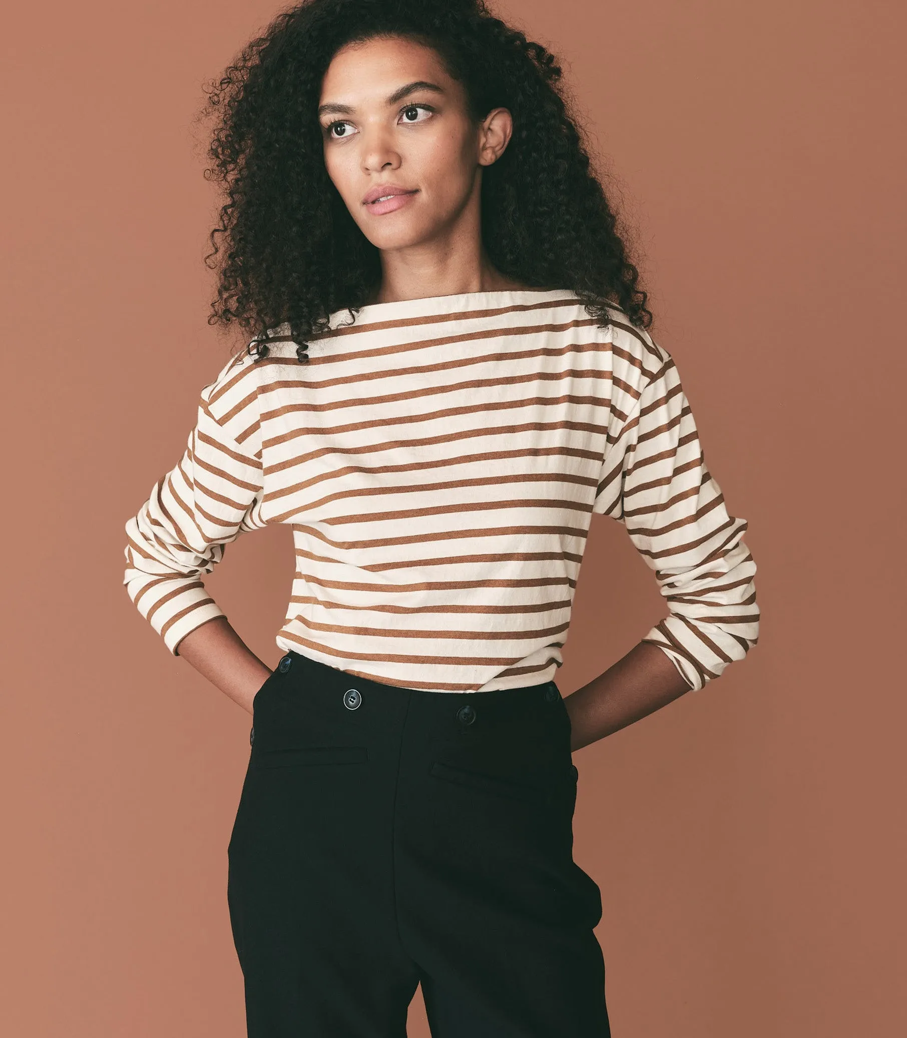 IRENE TEE -- TERRE NEWPORT STRIPE sold by Doen