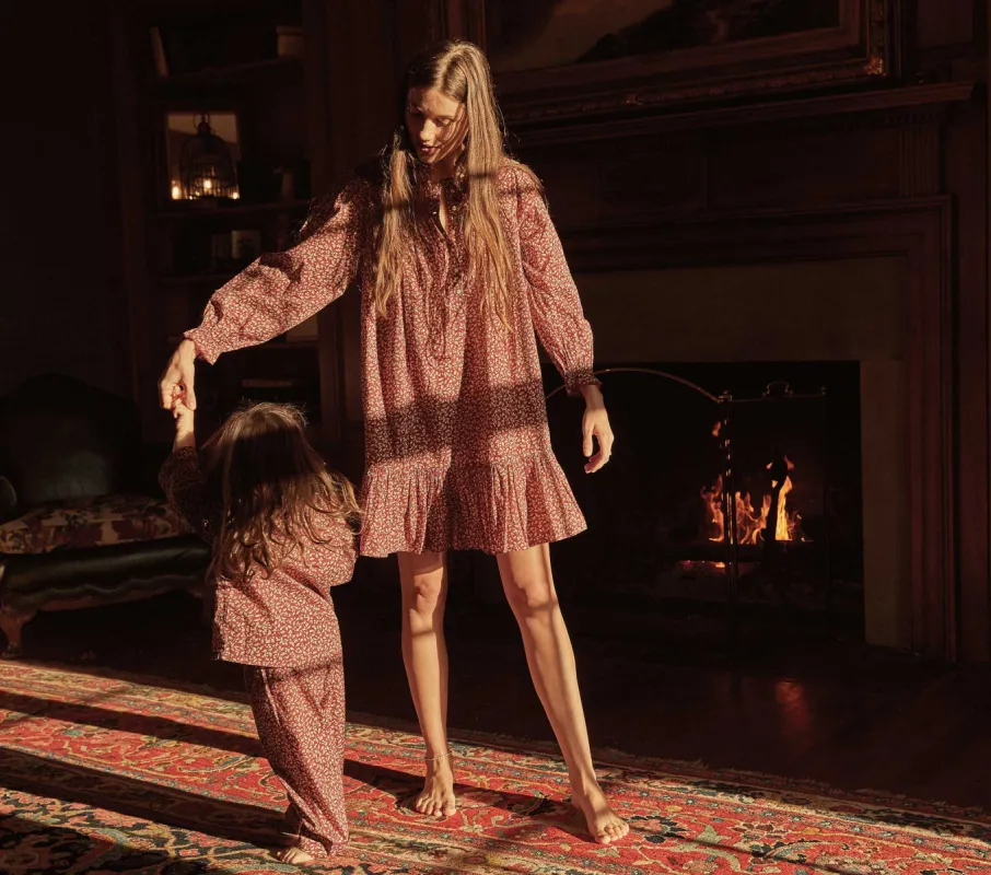 HMD -- ELINOR NIGHTGOWN -- WOODLAND BERRY FLORAL sold by Doen