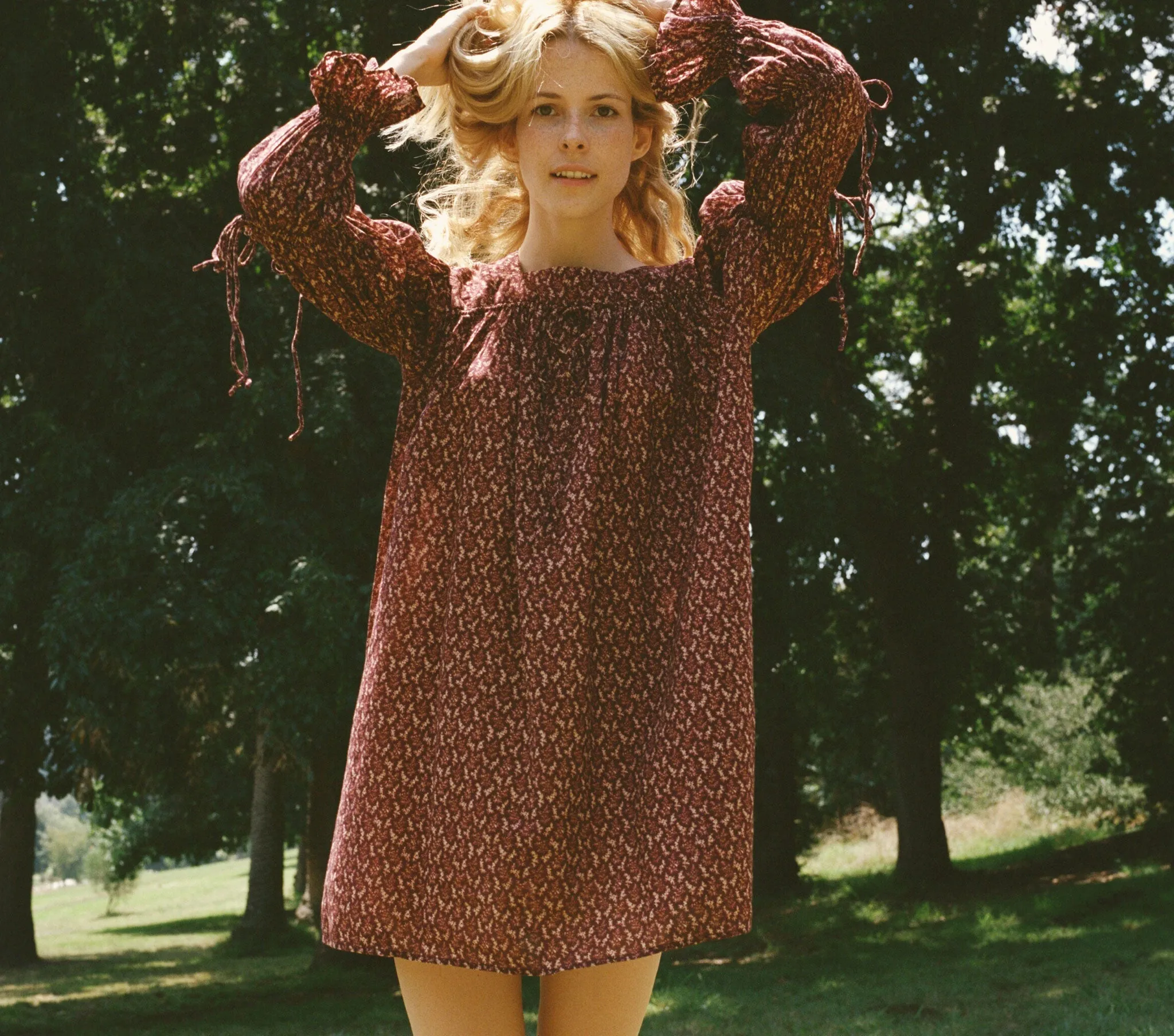 HMD -- BUTTERCUP DRESS -- WINE WINTER DITSY sold by Doen product image thumbnail 3