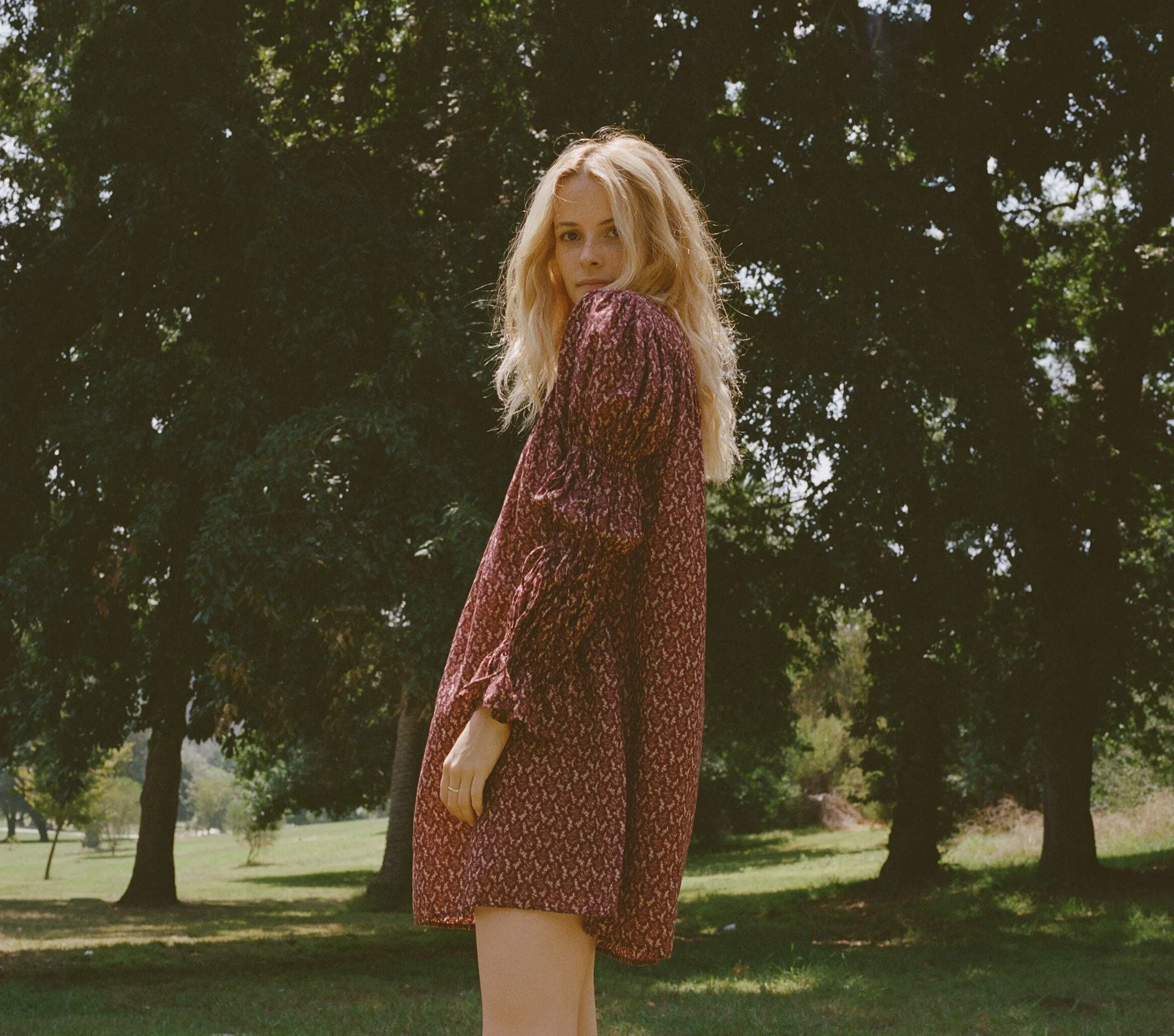 HMD -- BUTTERCUP DRESS -- WINE WINTER DITSY sold by Doen product image thumbnail 4