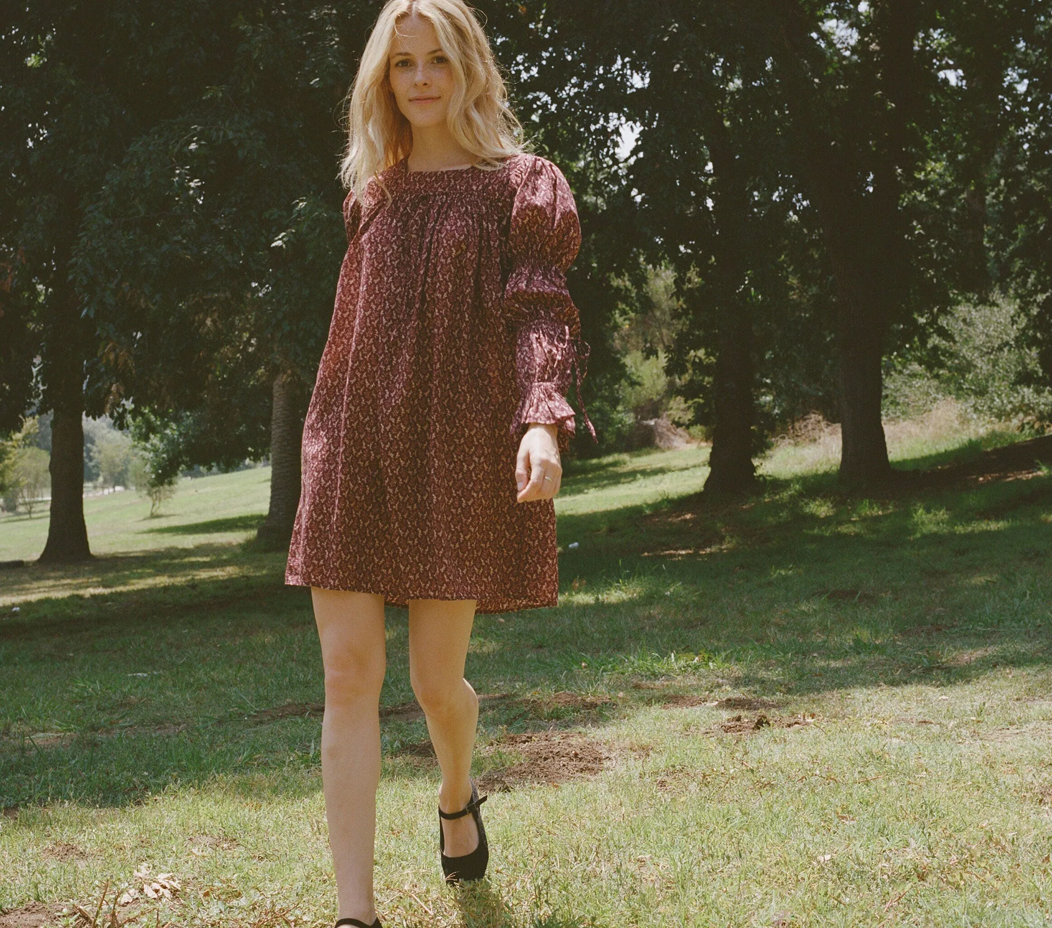 HMD -- BUTTERCUP DRESS -- WINE WINTER DITSY sold by Doen product image thumbnail 2