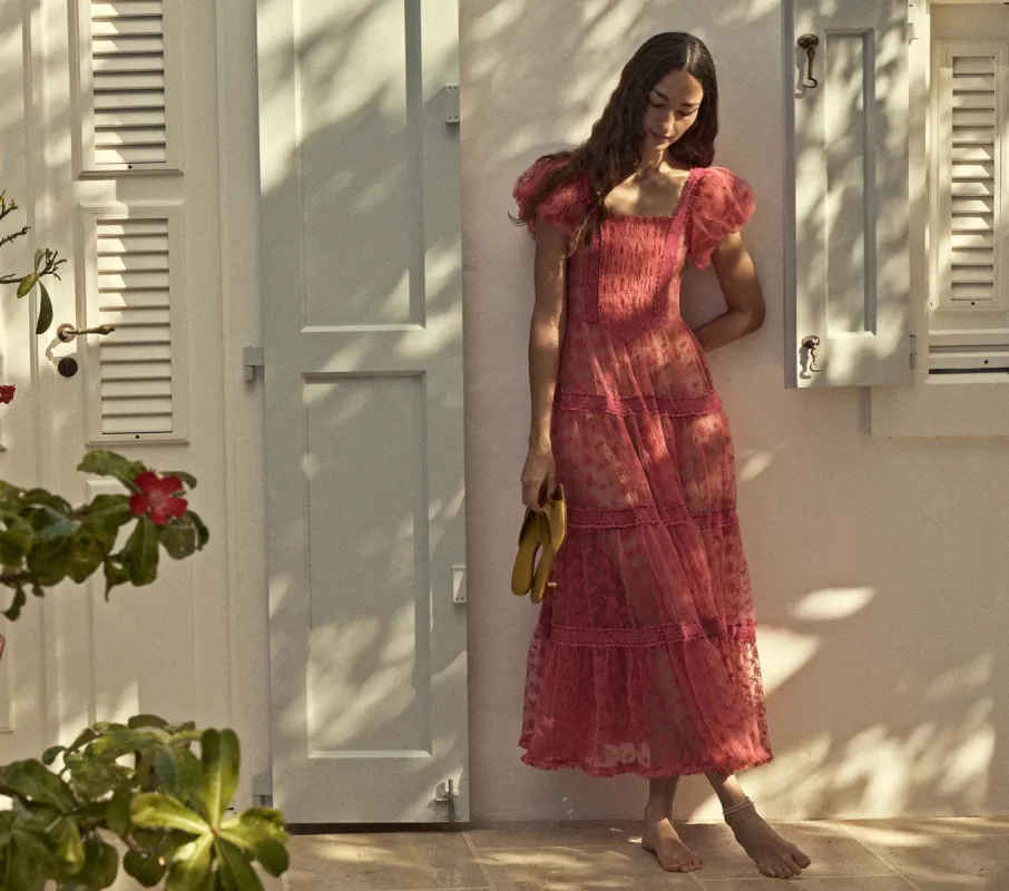 HMD -- NADETTE DRESS -- AZALEA sold by Doen