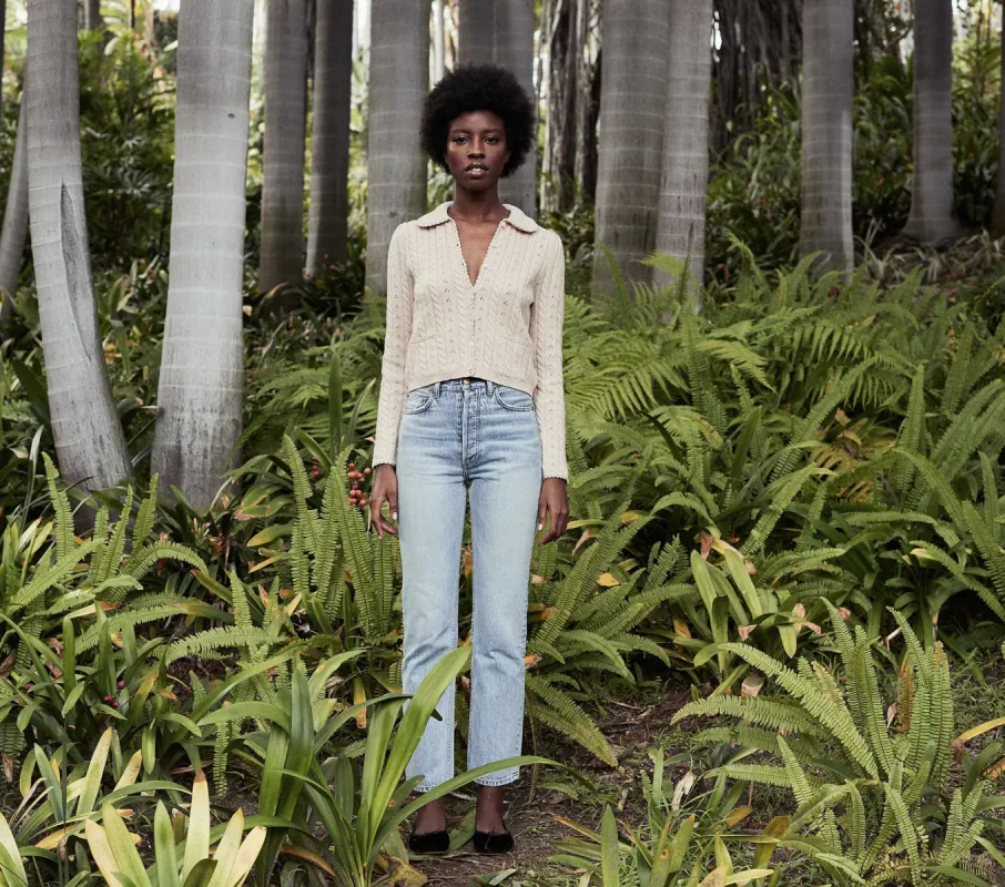 HMD -- POSEY CARDIGAN SWEATER -- ANTIQUE IVORY sold by Doen