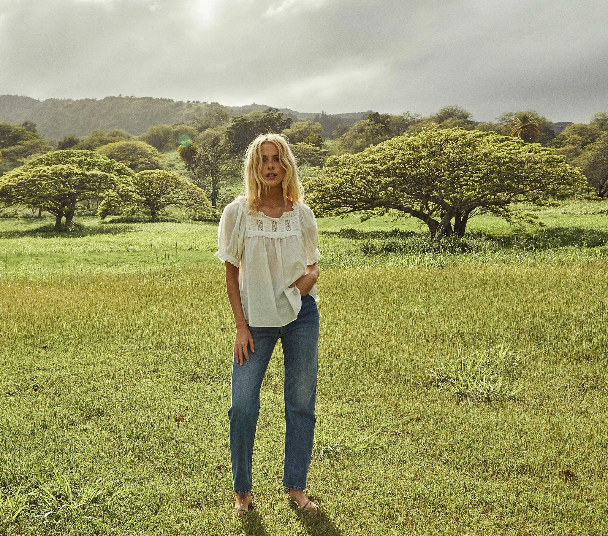 FRANCES TOP -- SALT LACE sold by Doen product image thumbnail 5