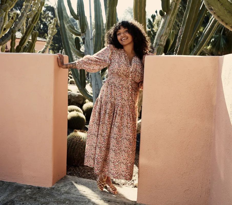 HMD -- MONET DRESS -- PINK VALLEY FLORAL sold by Doen