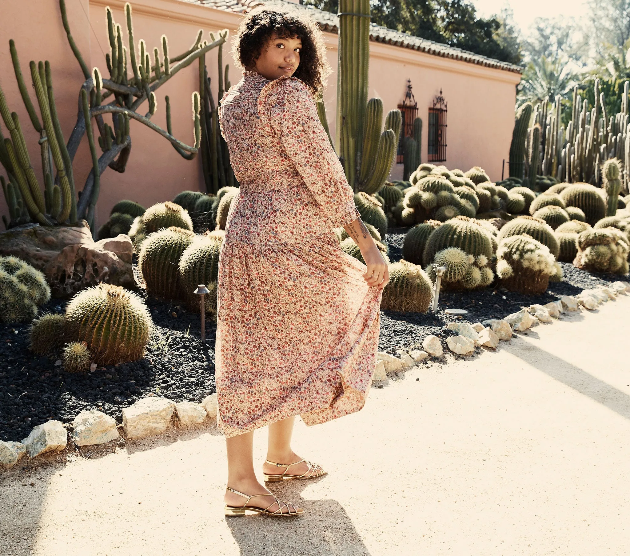 HMD -- MONET DRESS -- PINK VALLEY FLORAL sold by Doen product image thumbnail 3