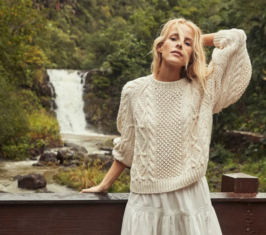 HMD -- ANCHOR SWEATER -- IVORY sold by Doen
