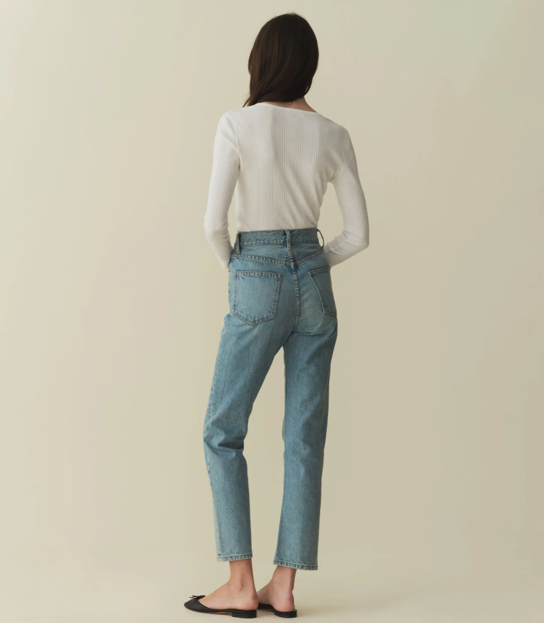 PAOLA CASHMERE BLEND TEE -- SALT sold by Doen product image thumbnail 3