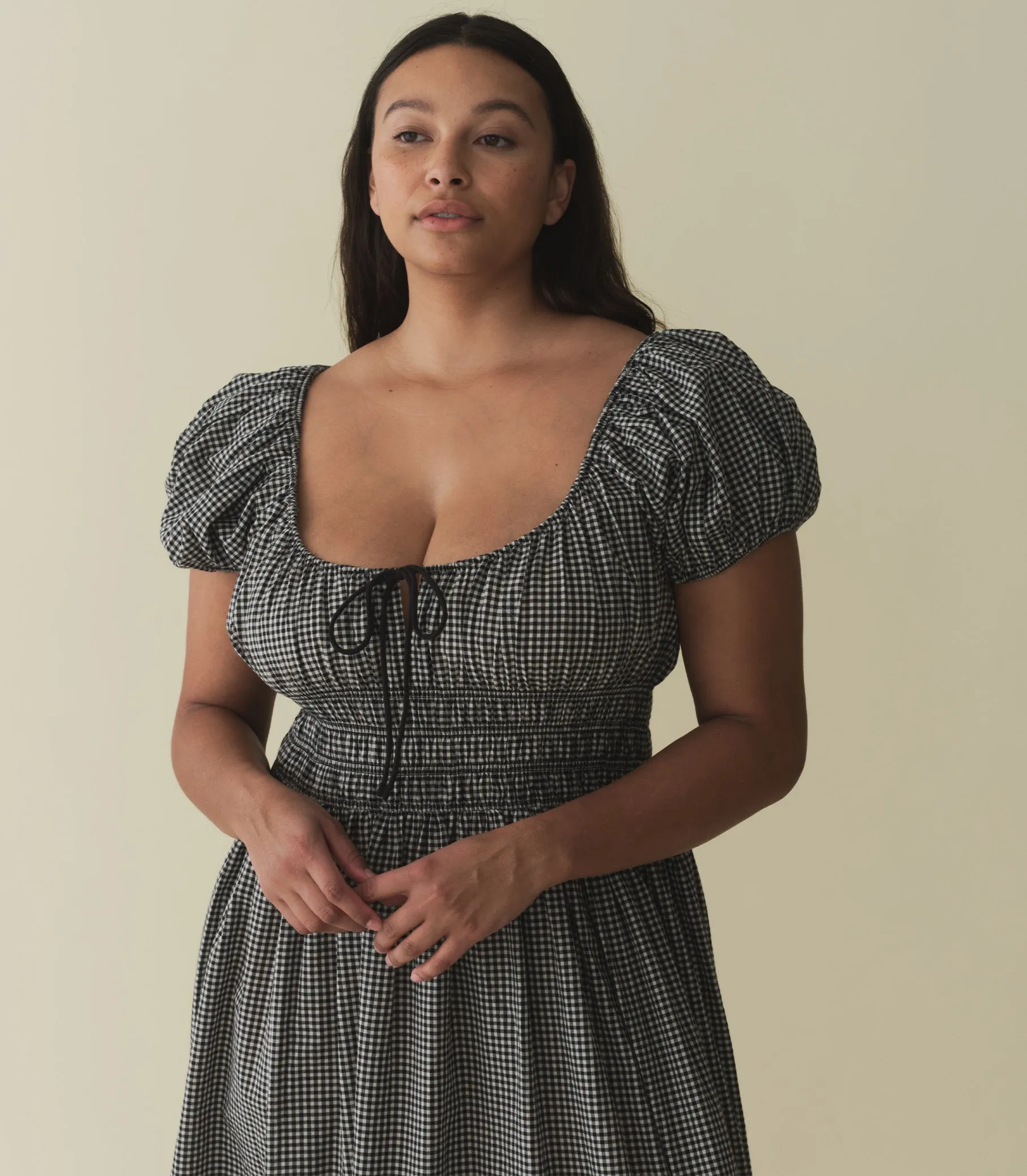 QUINN DRESS -- LA MADDALENA GINGHAM sold by Doen