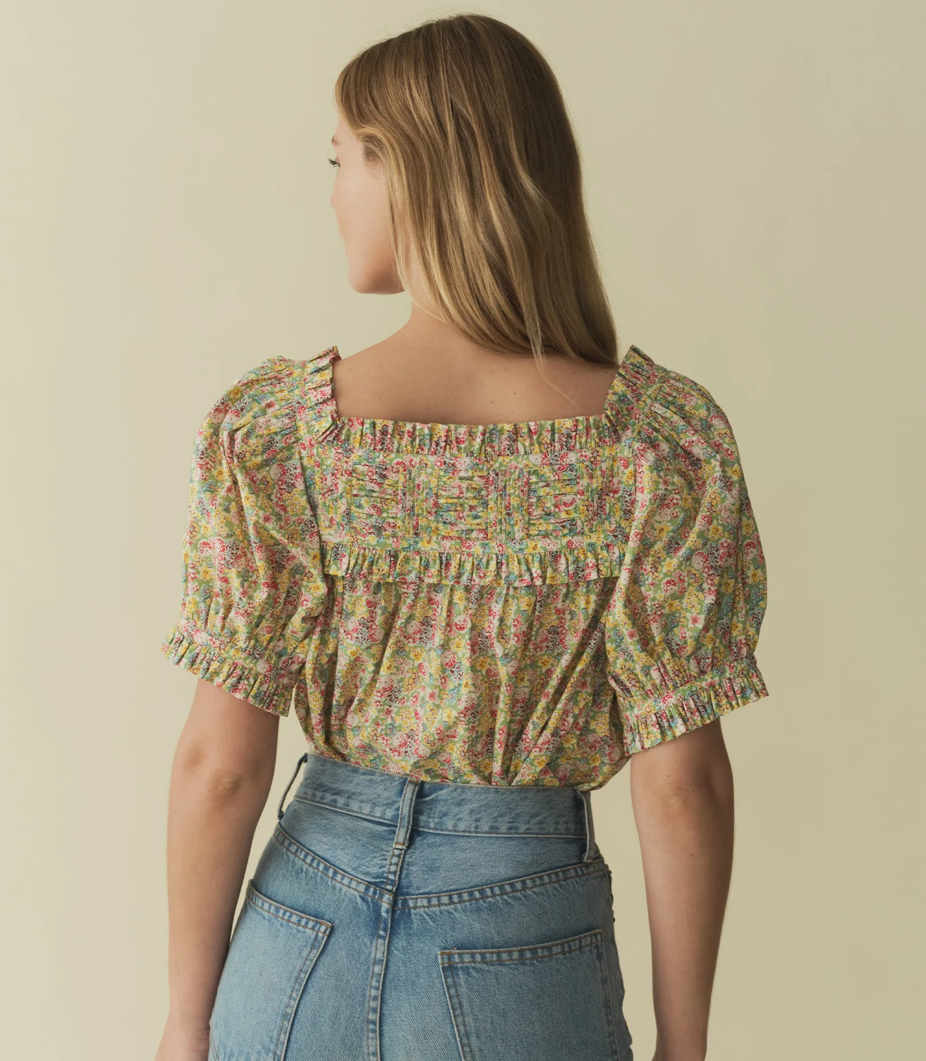 FARLEY TOP -- CHRYSANTHEMUM SKY FLORAL sold by Doen product image thumbnail 3