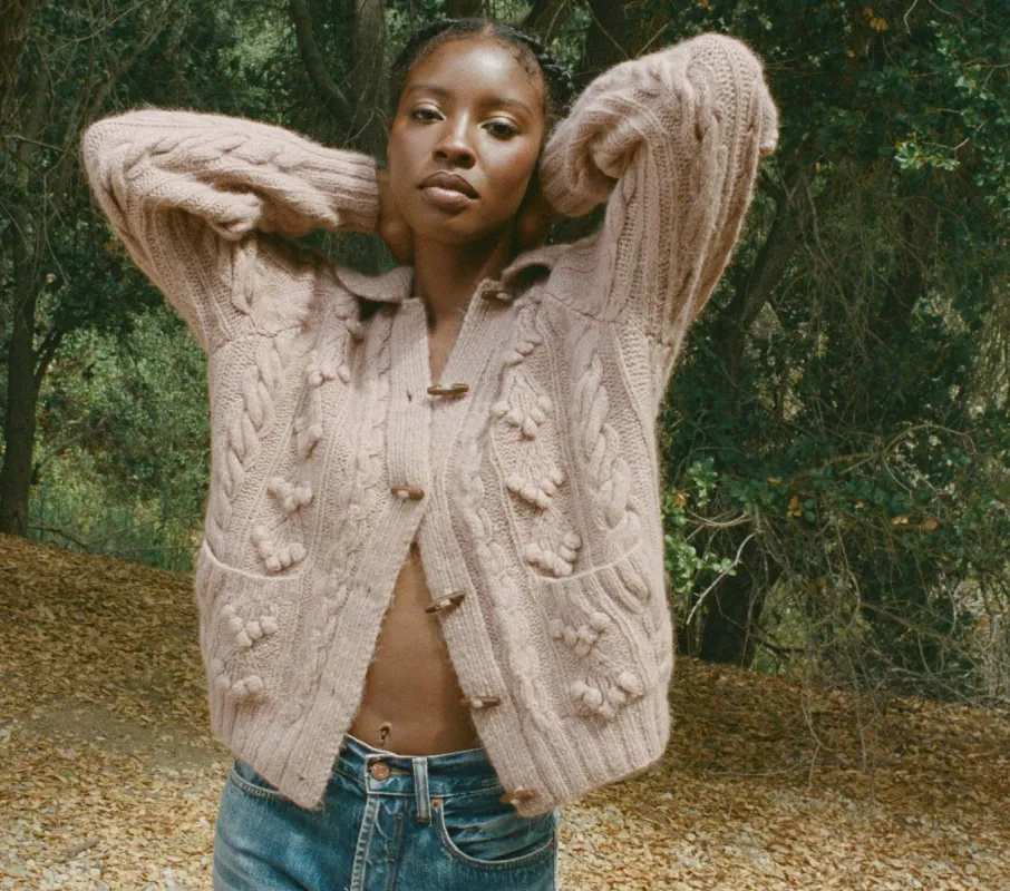 HMD -- RIVE CARDIGAN -- CLAY sold by Doen