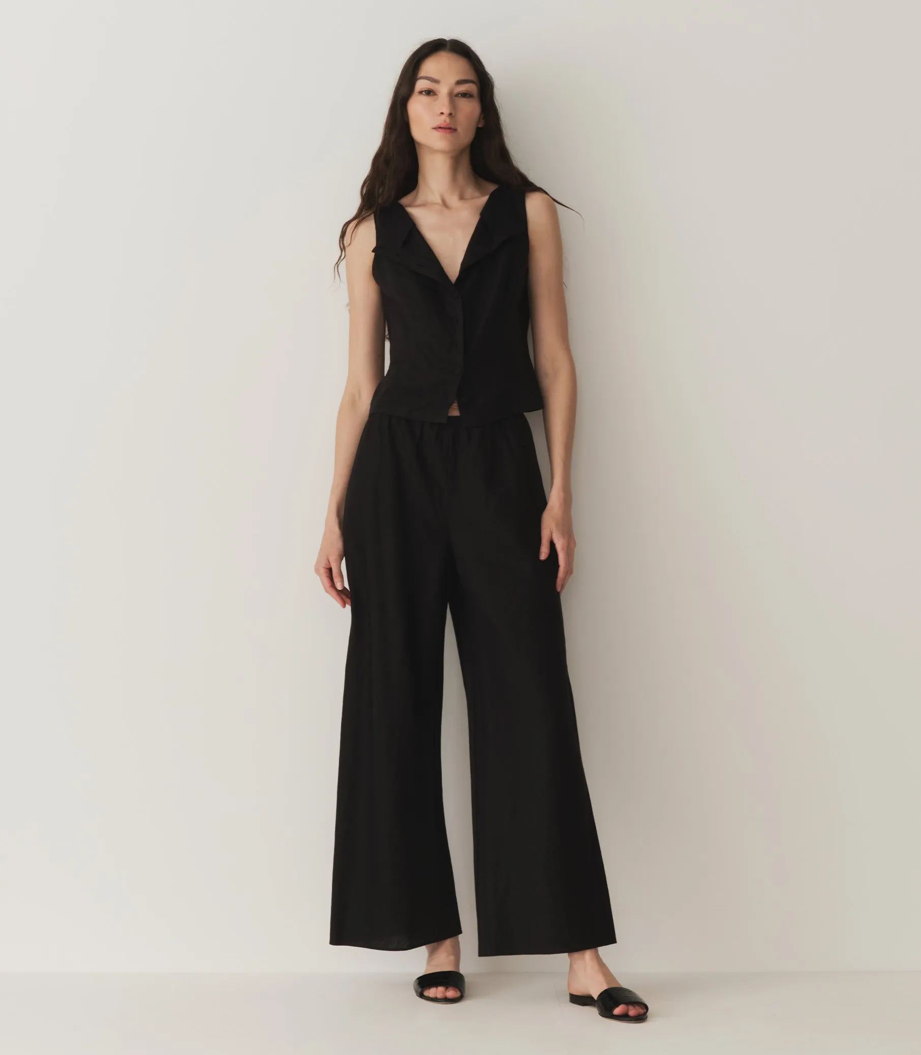 LAVON LINEN PANT -- BLACK sold by Doen