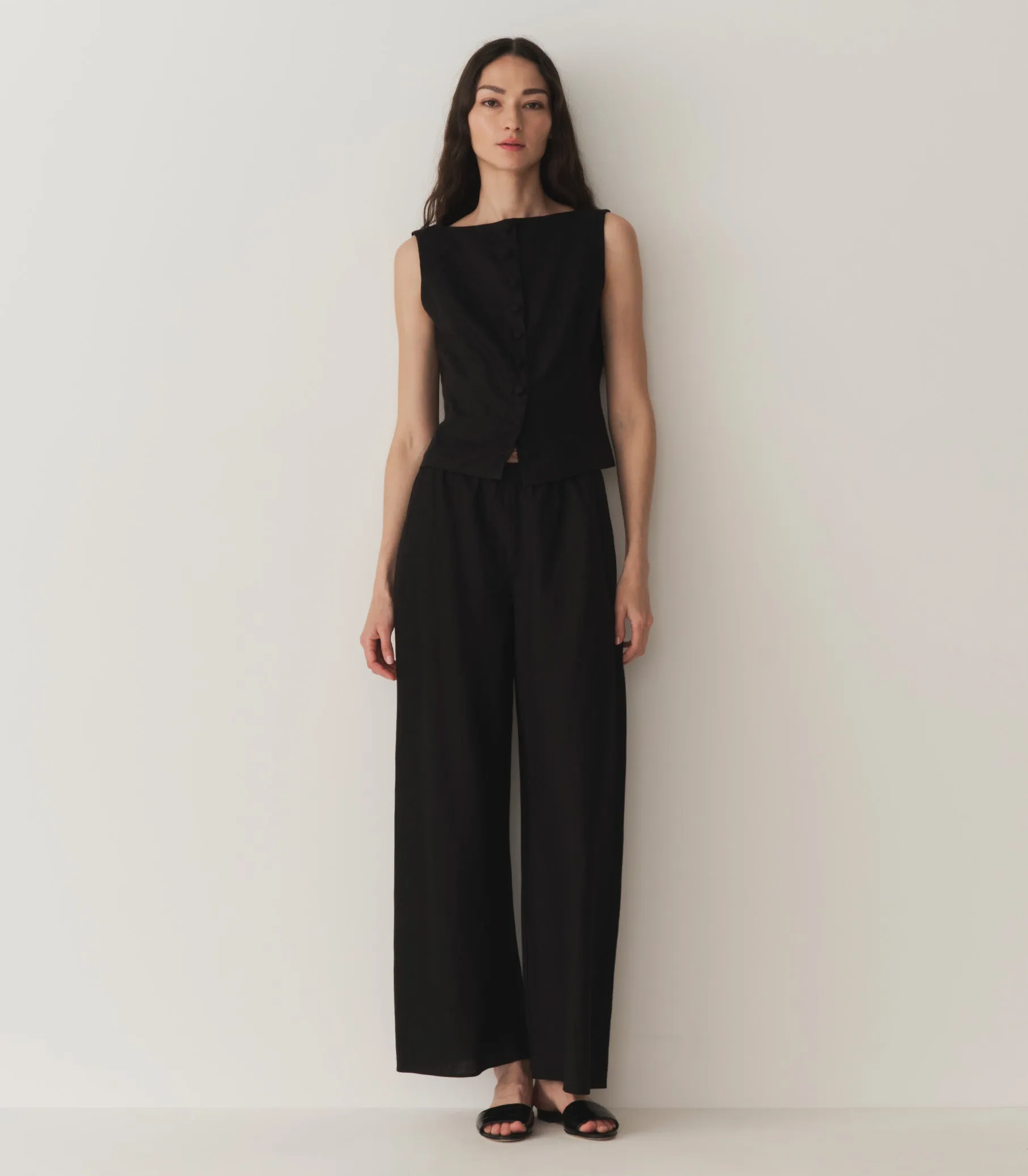LAVON LINEN PANT -- BLACK sold by Doen product image thumbnail 2