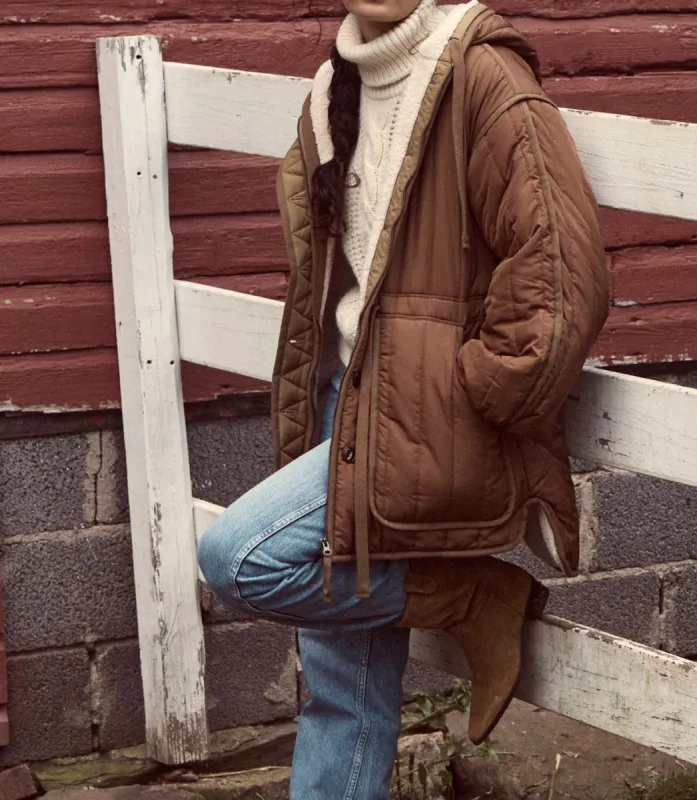 HMD -- FAUNA COAT -- CINNAMON BARK made by Doen
