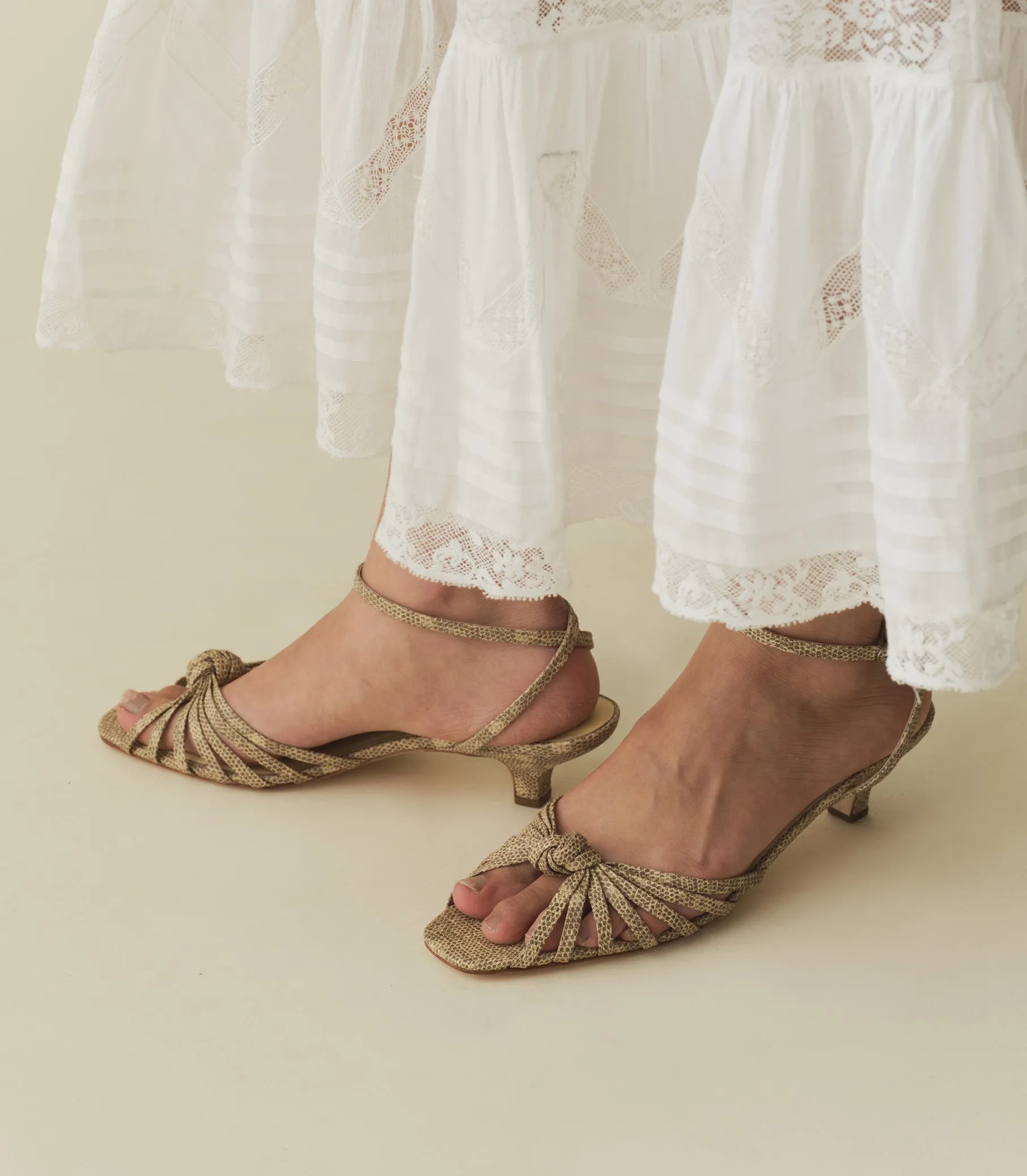 HEPBURN HEEL -- FAUX LIZARD sold by Doen product image thumbnail 2