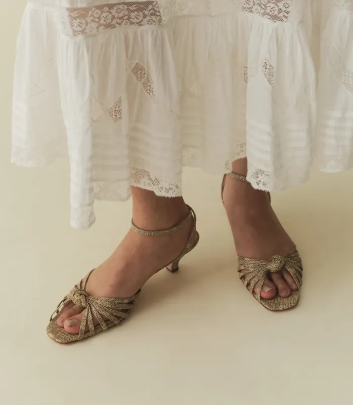 HEPBURN HEEL -- FAUX LIZARD made by Doen