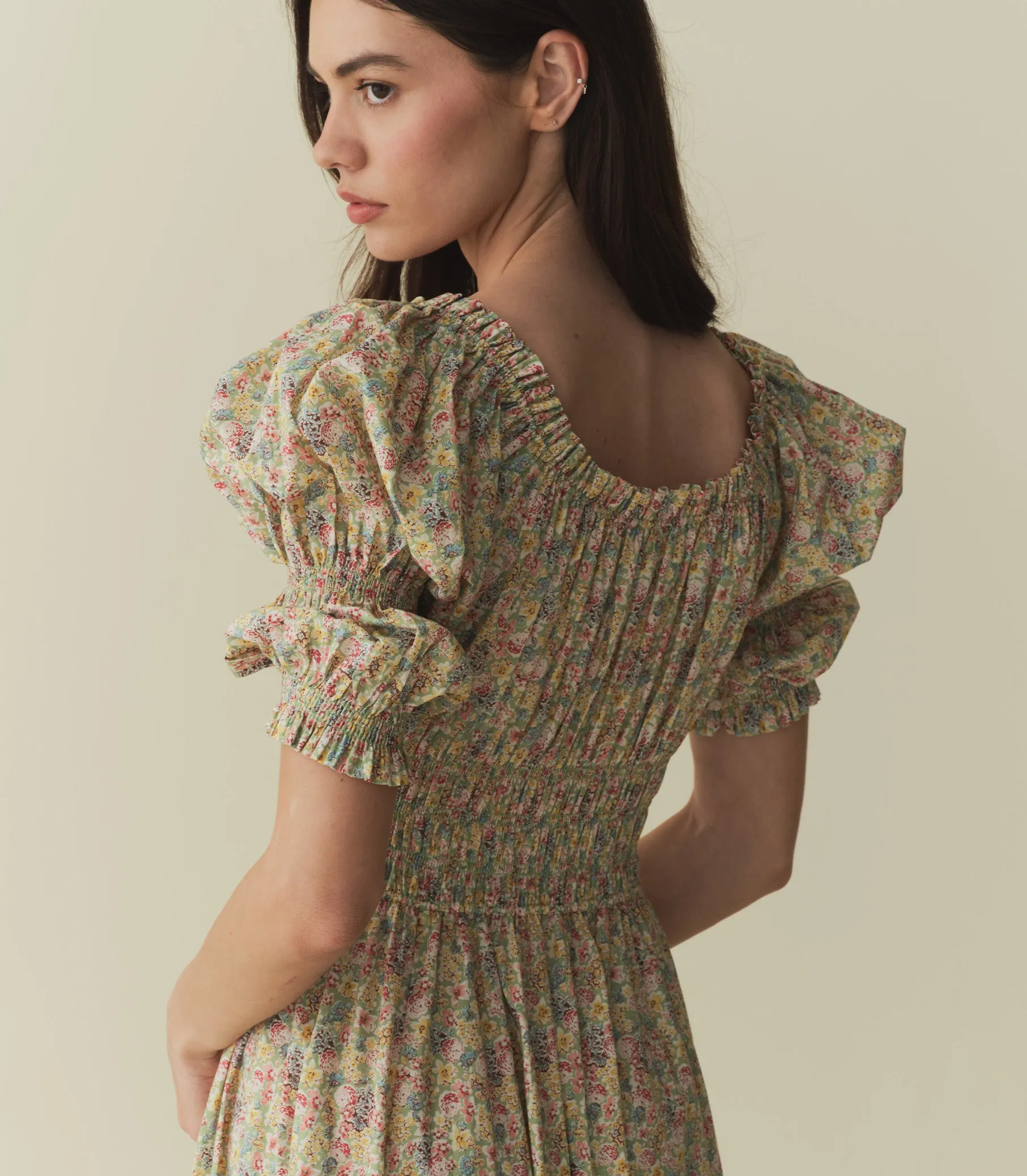 ISCHIA DRESS -- CHRYSANTHEMUM SKY FLORAL sold by Doen product image thumbnail 4