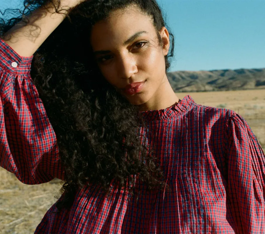 HMD -- AMADEA TOP -- ROSSENDALE VALLEY PLAID sold by Doen