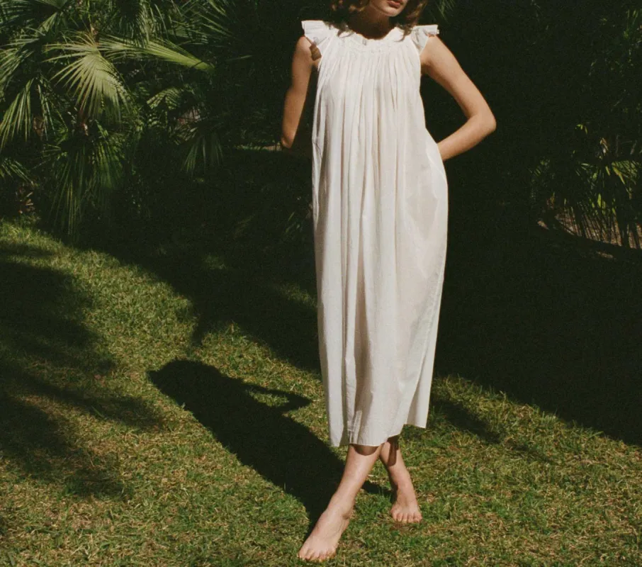 LOVISA NIGHTGOWN -- SALT sold by Doen
