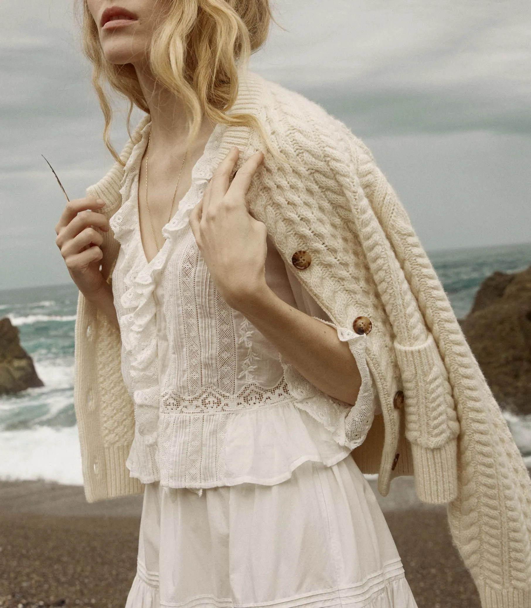 MERCINA CARDIGAN -- IVORY sold by Doen product image thumbnail 3