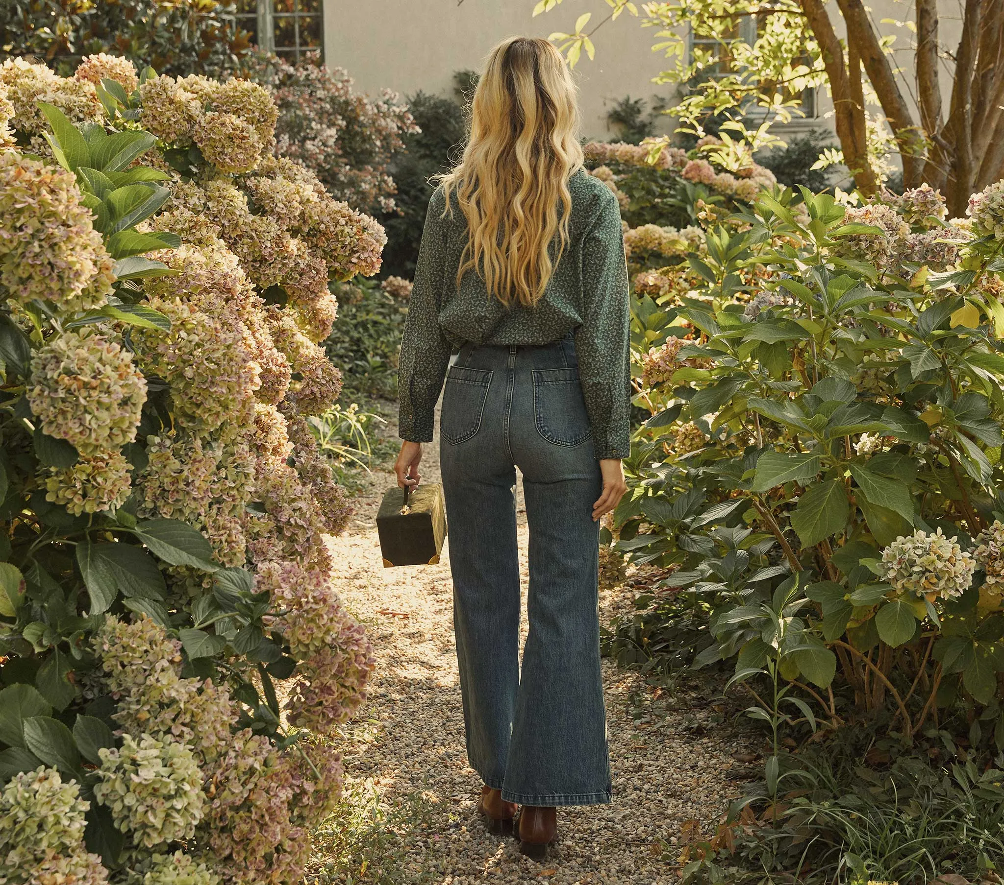 HMD -- PLUM TOP -- EVERGREEN WINTER DITSY sold by Doen product image thumbnail 5