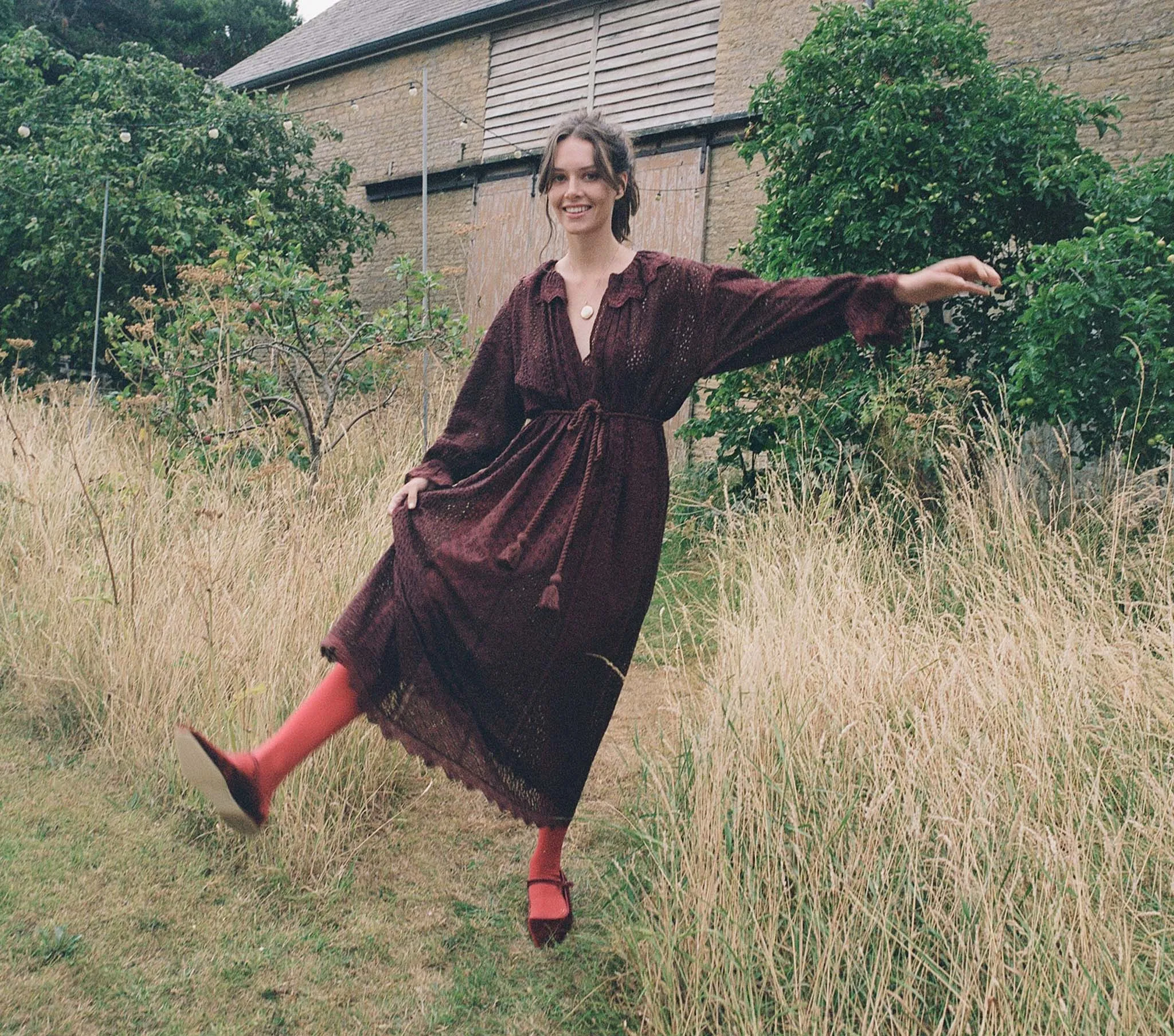 PERSEPHONE DRESS -- ANTIQUE WALNUT sold by Doen product image thumbnail 3
