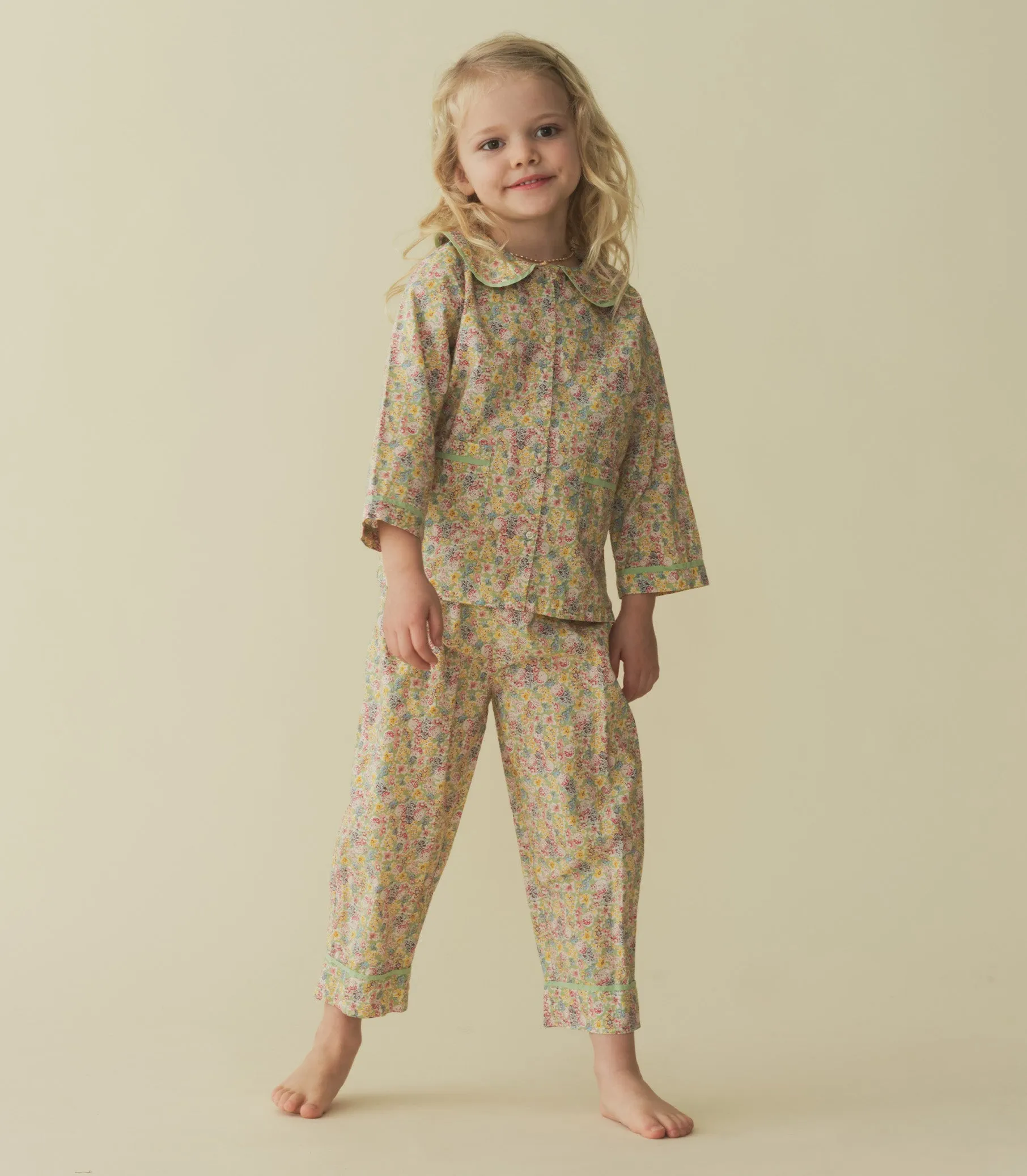 LEAF PLAYSUIT -- CHRYSANTHEMUM SKY FLORAL sold by Doen product image thumbnail 4