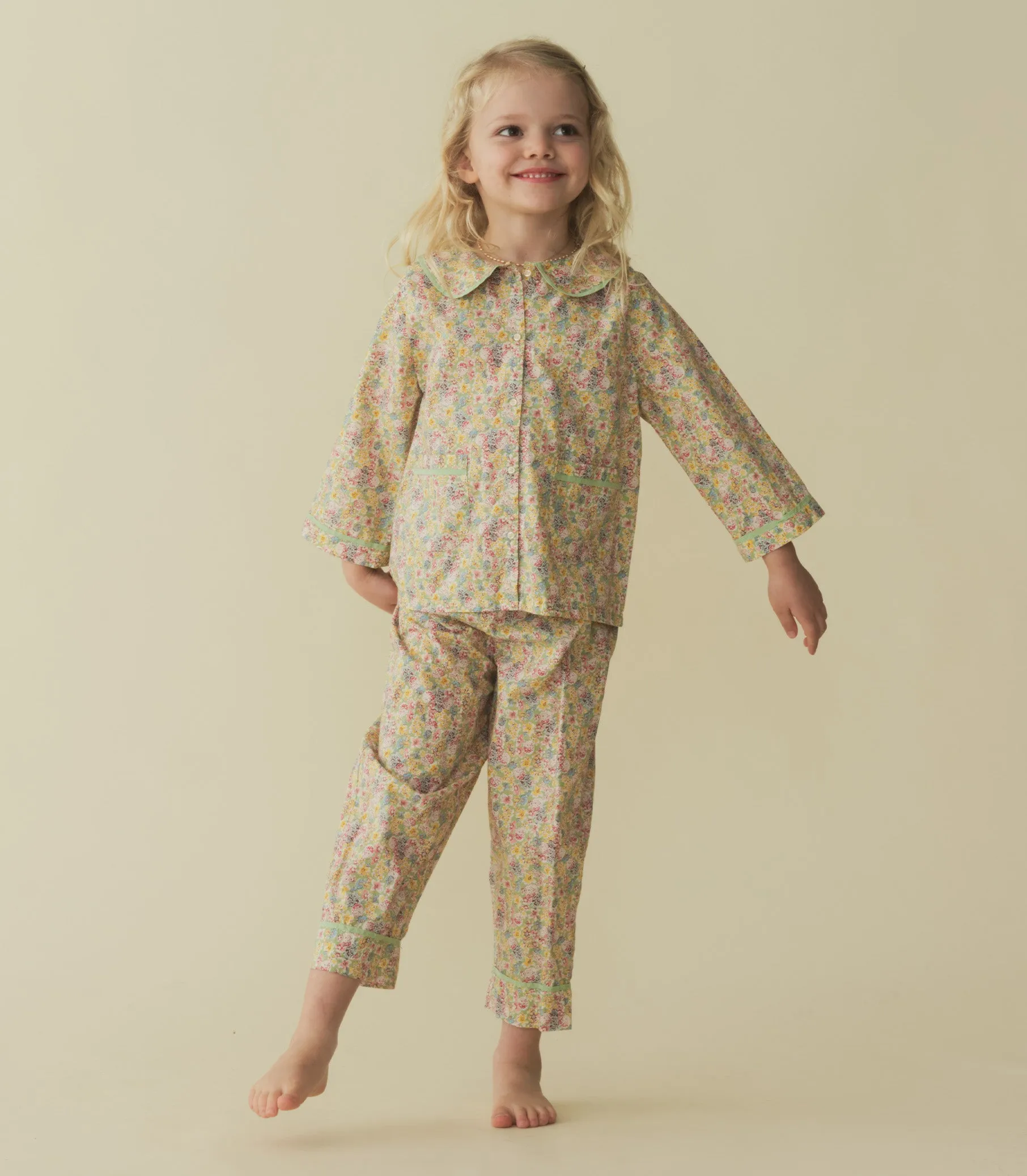 LEAF PLAYSUIT -- CHRYSANTHEMUM SKY FLORAL sold by Doen product image thumbnail 2