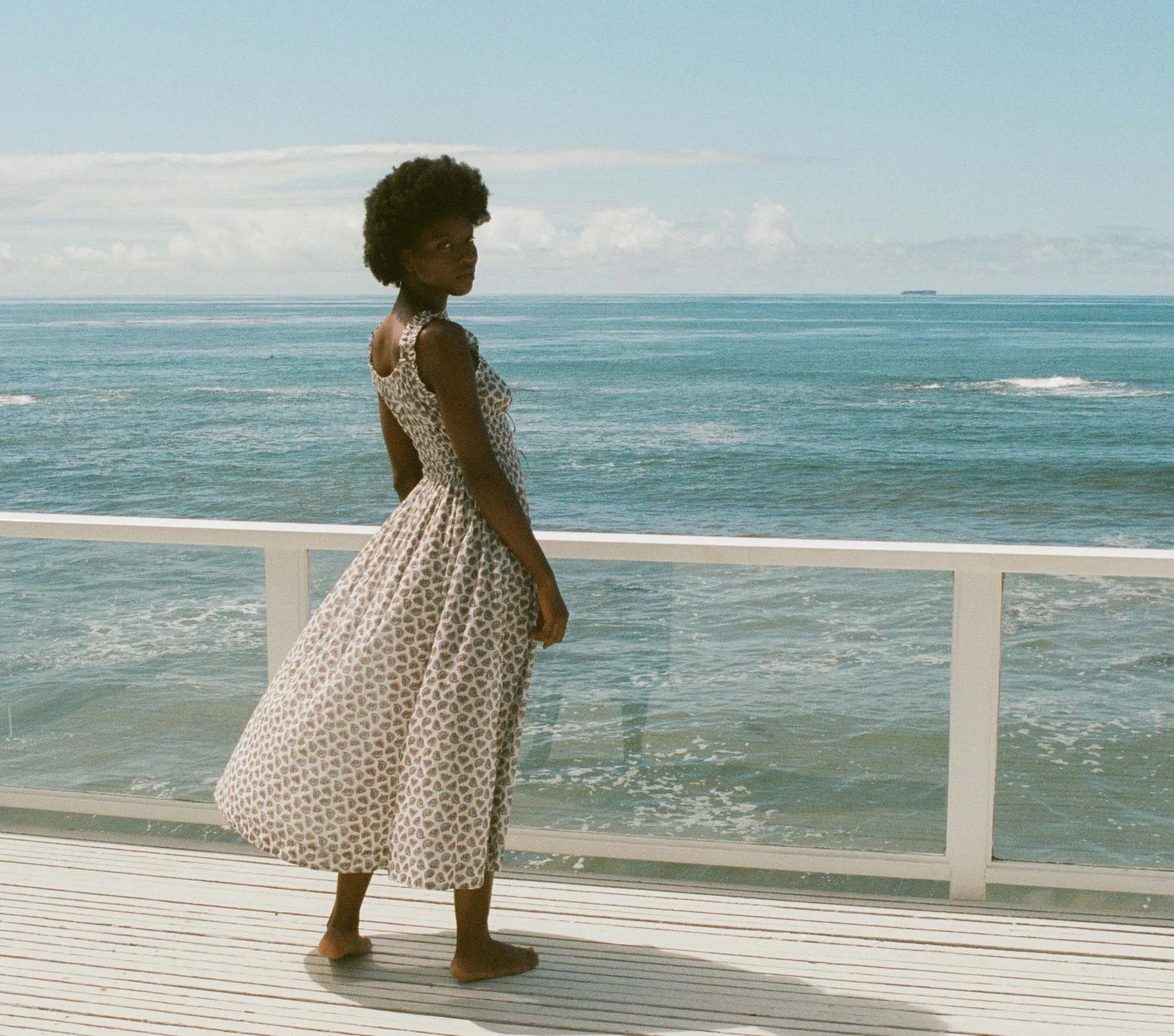 HMD -- EMMARETTA DRESS -- SEA SALT BEDFORD PAISLEY sold by Doen product image thumbnail 3