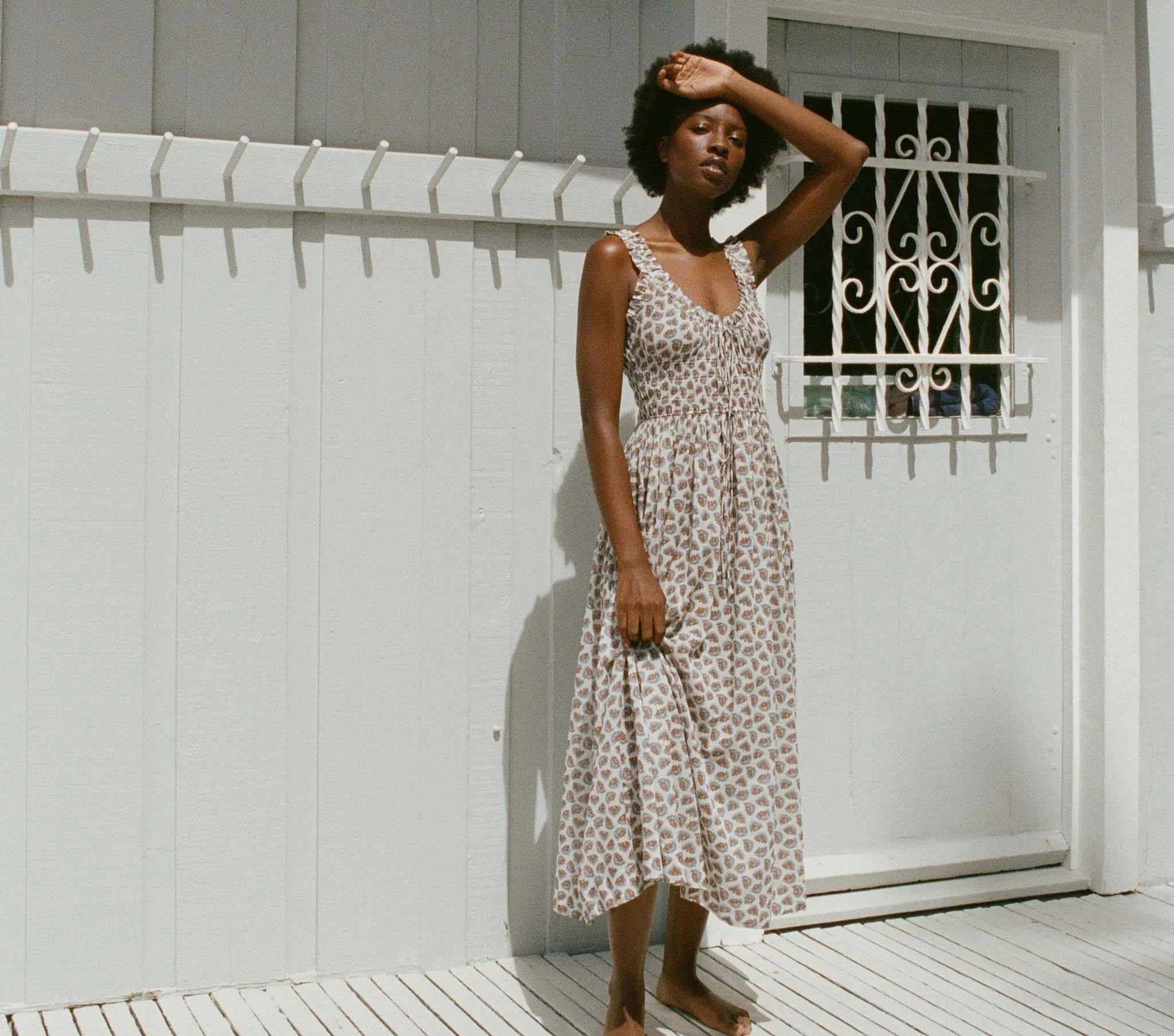 HMD -- EMMARETTA DRESS -- SEA SALT BEDFORD PAISLEY sold by Doen