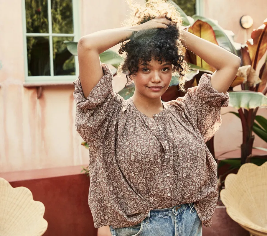 HMD -- THE JANE BLOUSE -- TERRA GARDEN BLOOM sold by Doen