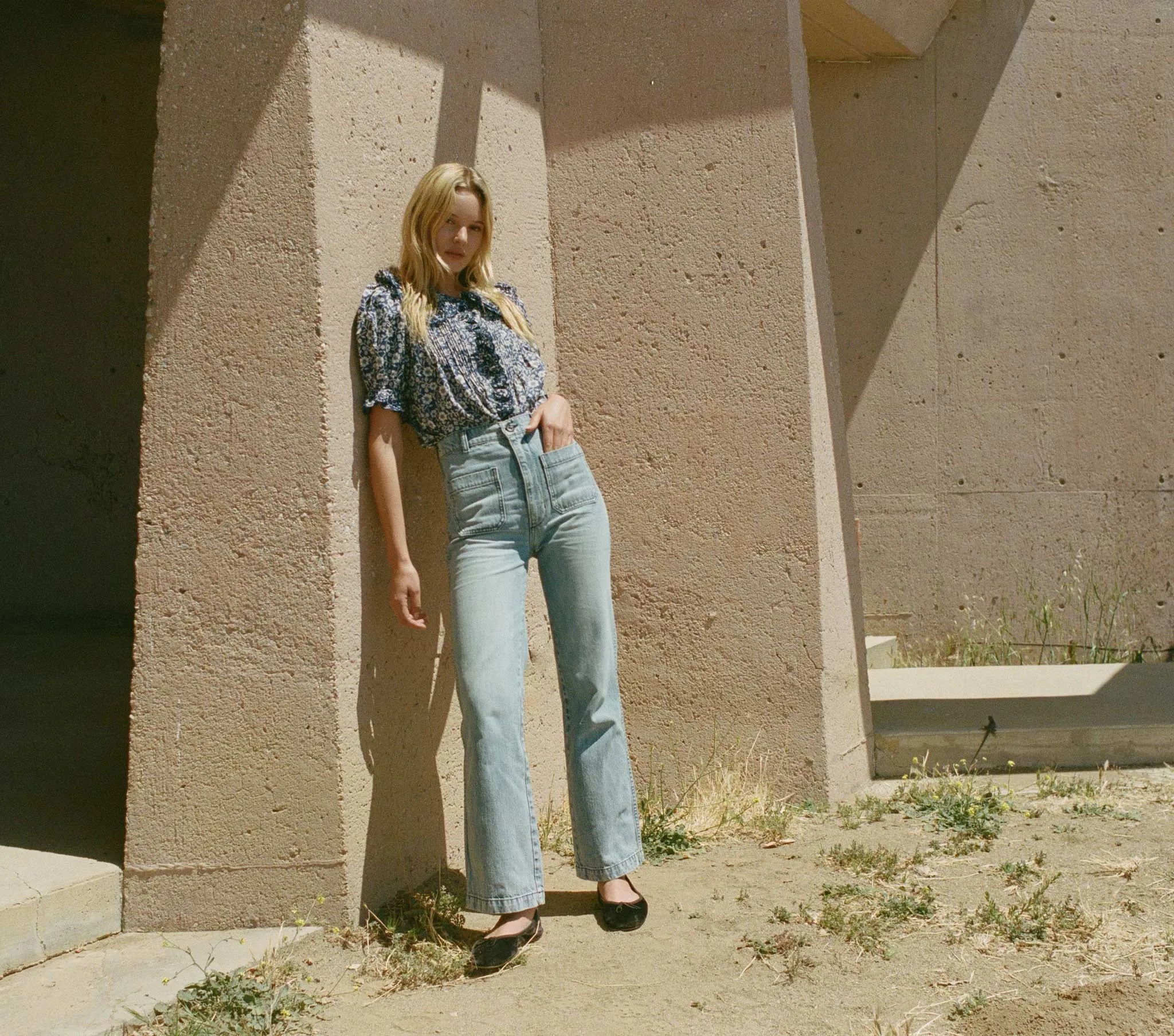 HMD -- QUINCY TOP -- BLUE JESSAMINE CALICO sold by Doen product image thumbnail 3