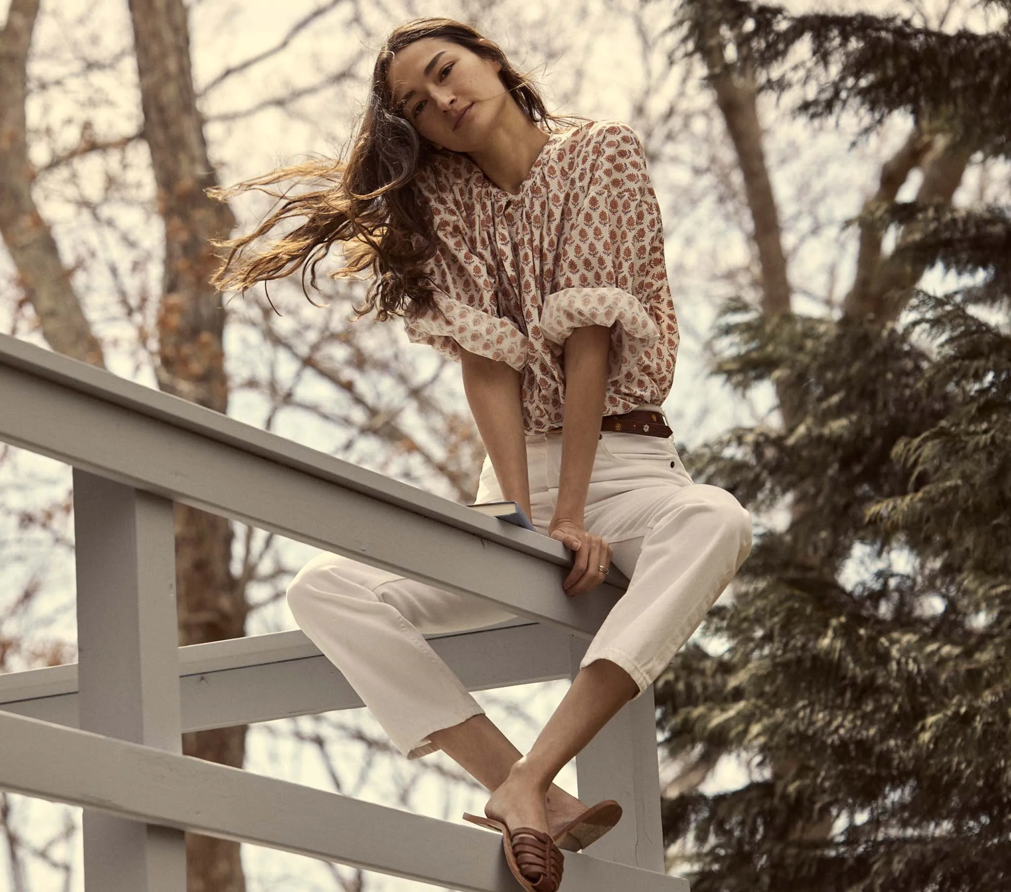 HMD -- THE JANE BLOUSE -- TRAVELER BLOCK PRINT sold by Doen product image thumbnail 2