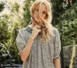 HMD -- ODESSA DRESS -- NAVY CHAMPIGNON FLORAL sold by Doen