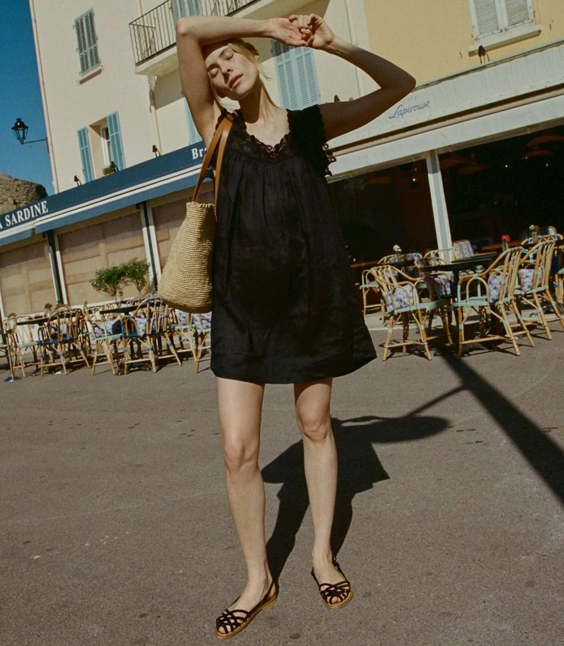 DÔEN & K.JACQUES PECHE SANDAL -- NOIR sold by Doen product image thumbnail 5