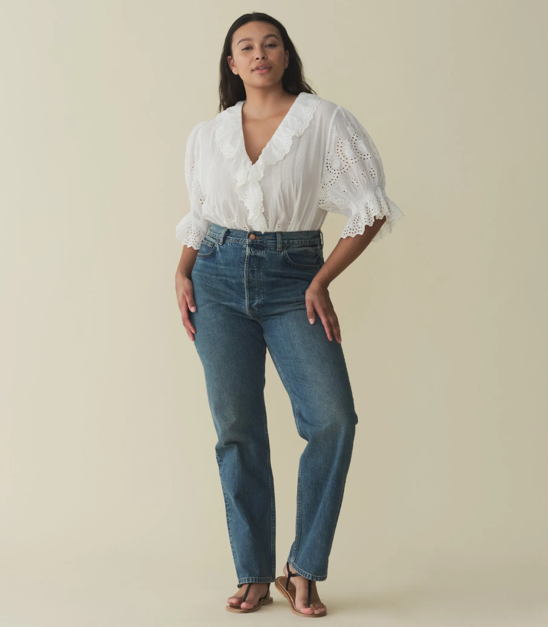 HENRI TOP -- SALT EYELET sold by Doen product image thumbnail 5