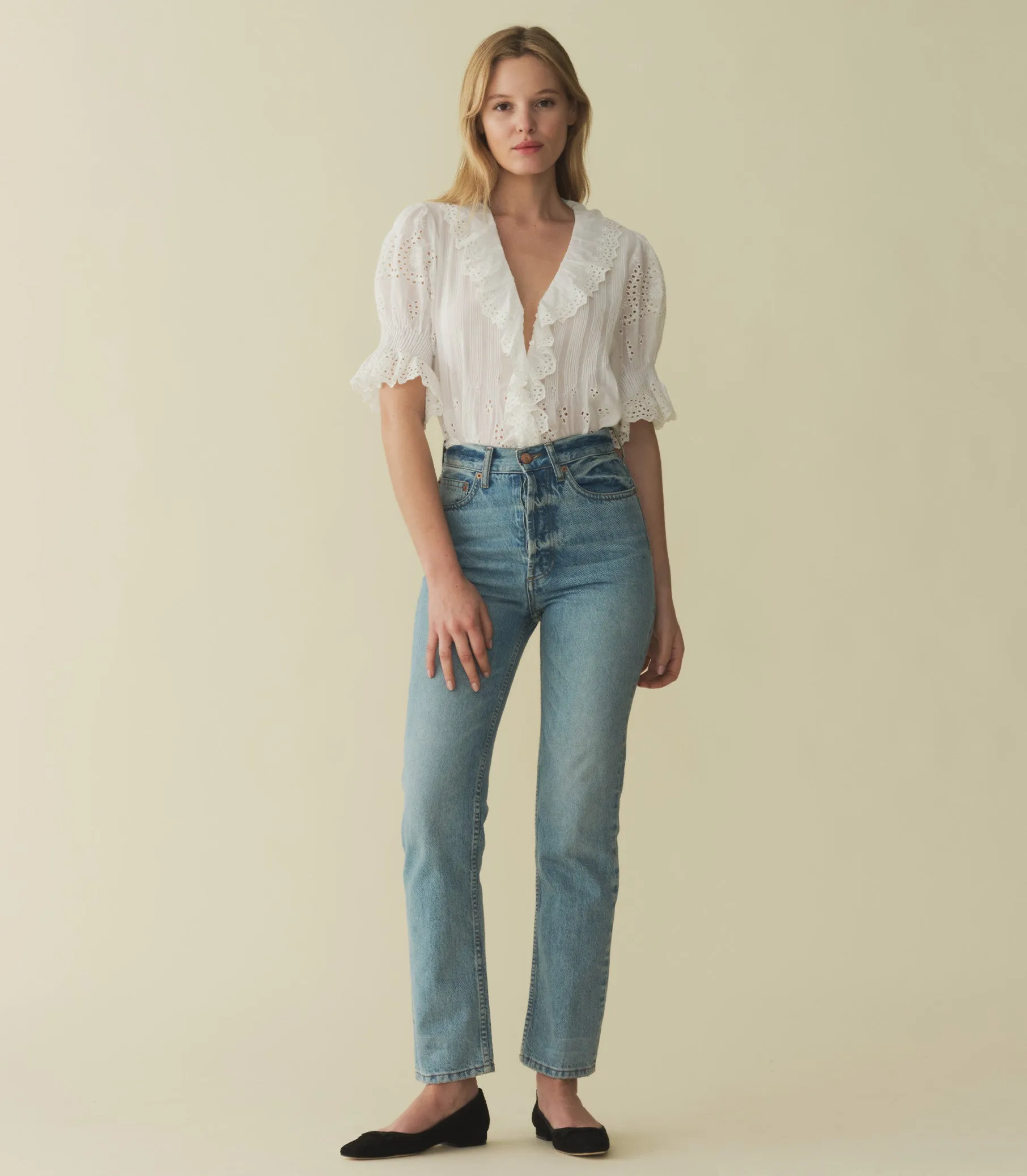 HENRI TOP -- SALT EYELET sold by Doen product image thumbnail 4