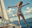 HMD -- COMO DRESS -- AUBURN SAN SIMEON STRIPE sold by Doen