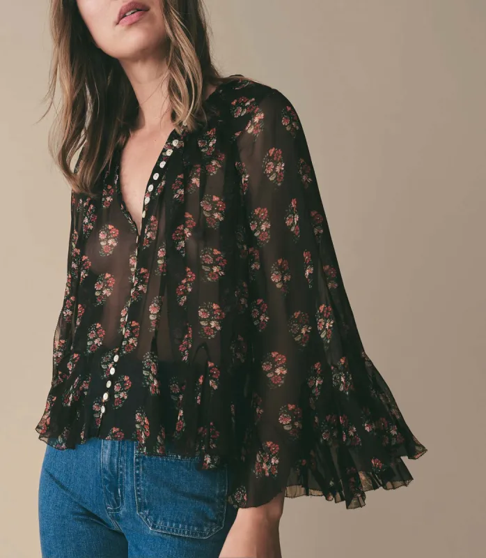 HMD -- KAHIRA TOP -- PAISLEY BOUQUET sold by Doen