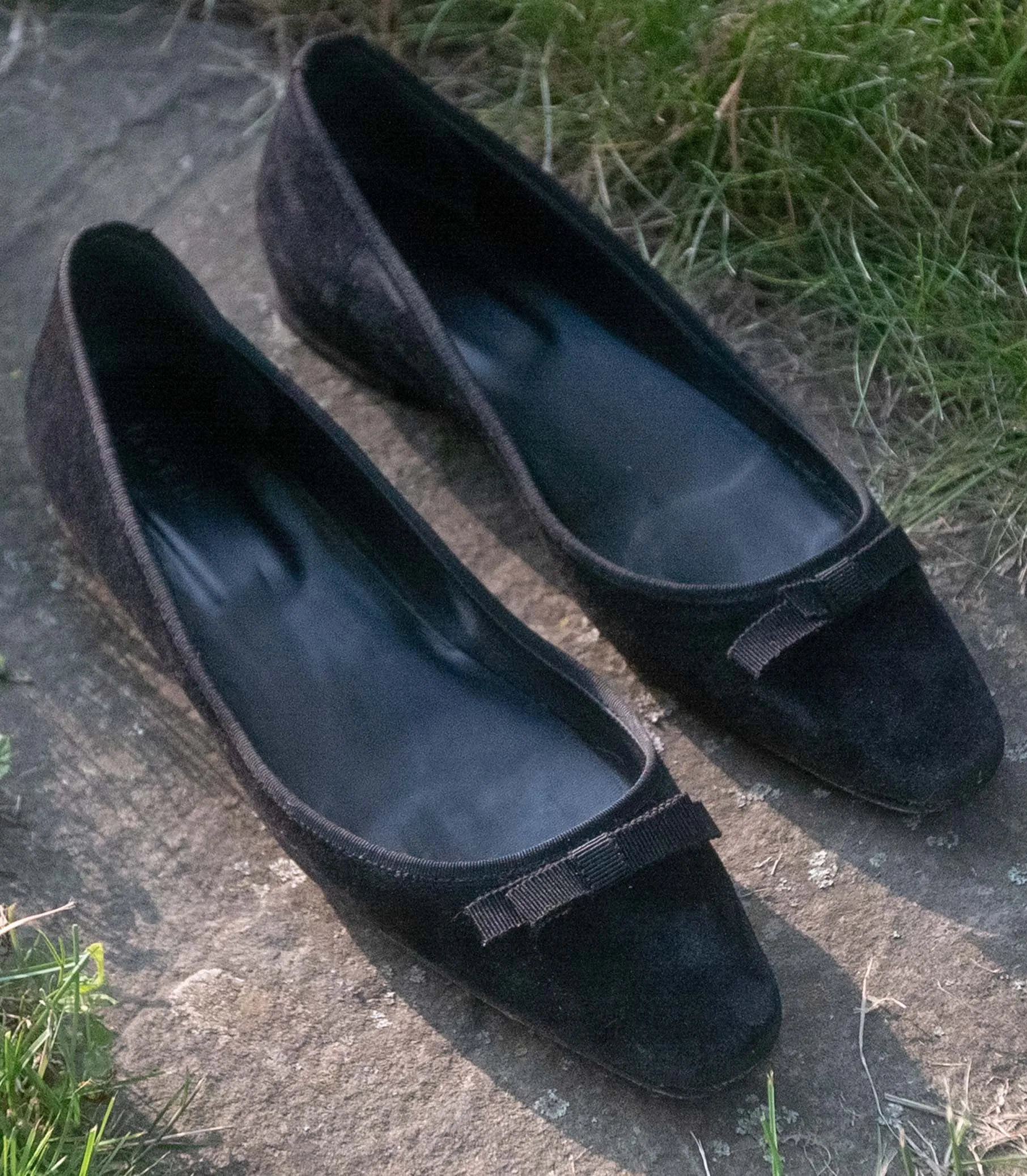 ODETTE BALLET FLAT -- BLACK KID SUEDE sold by Doen